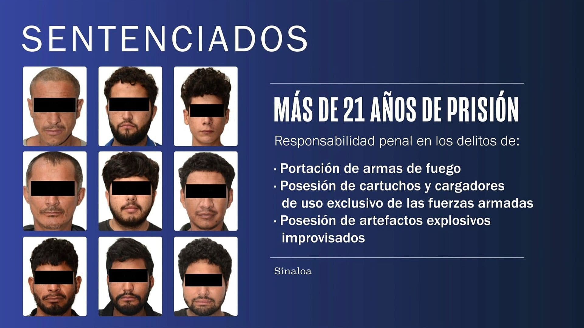 Dan Más de 20 Años de Cárcel a Nueve Detenidos con Arsenal en Elota, Sinaloa