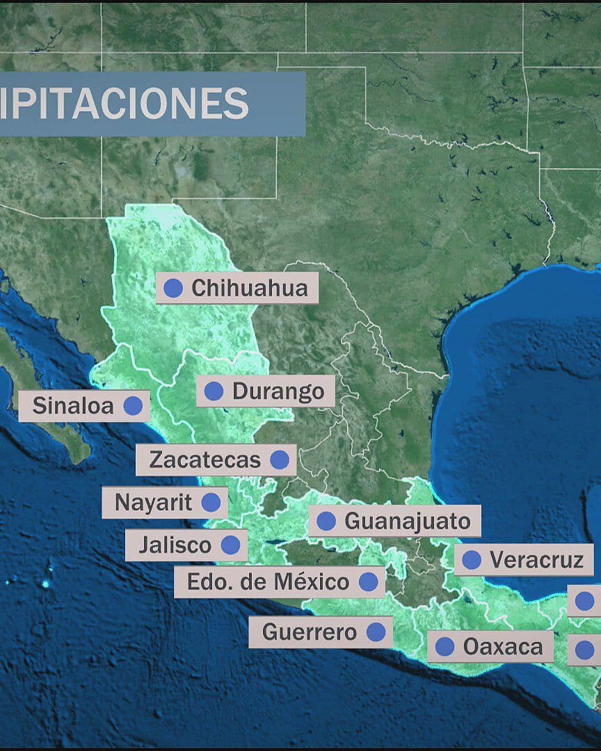 Lluvias en México: Estados con Pronóstico de Precipitaciones Hoy 29 de Junio