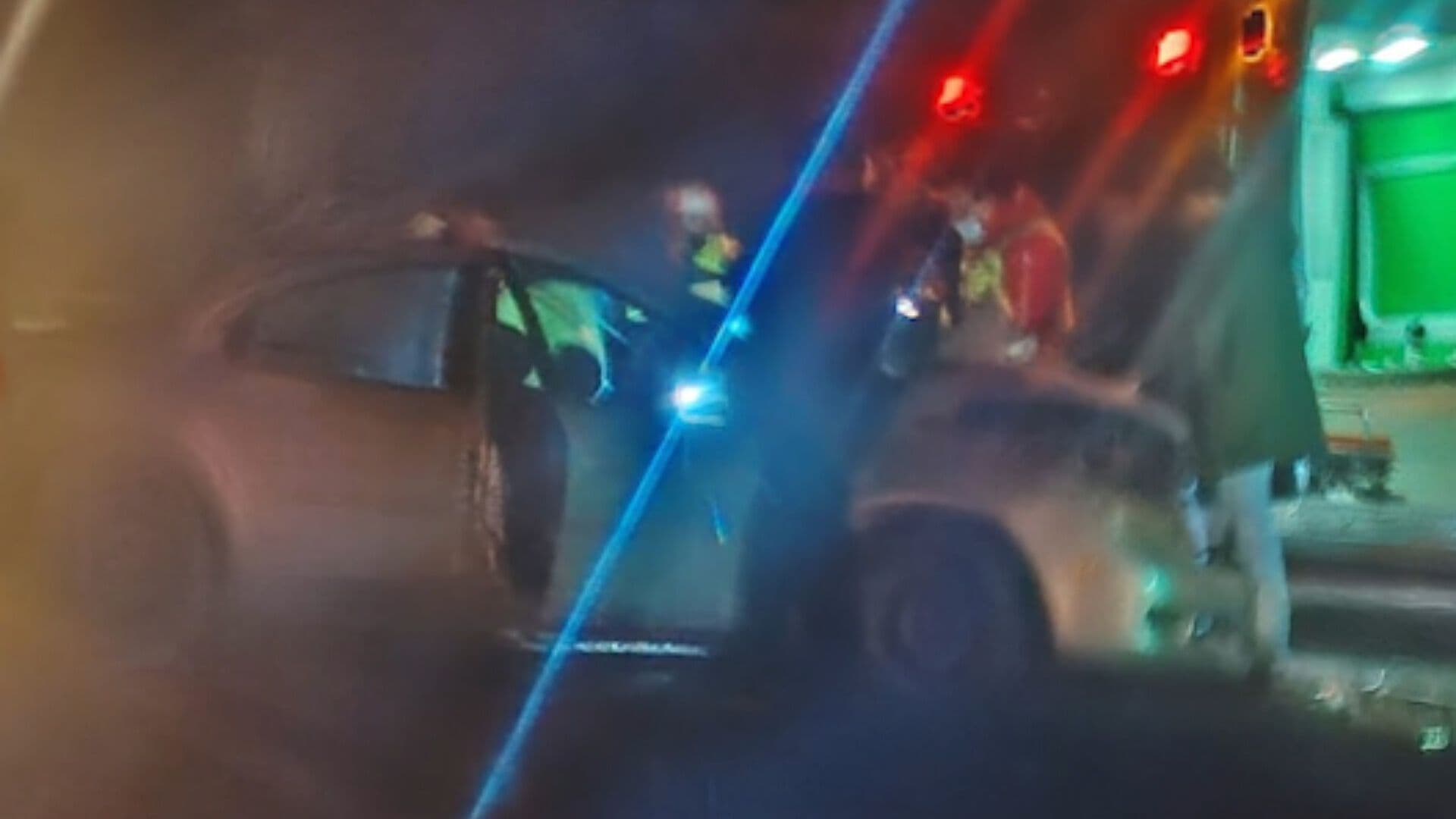 Choque Automóvil Sedán Carretera Federal Libres Oriental Puebla