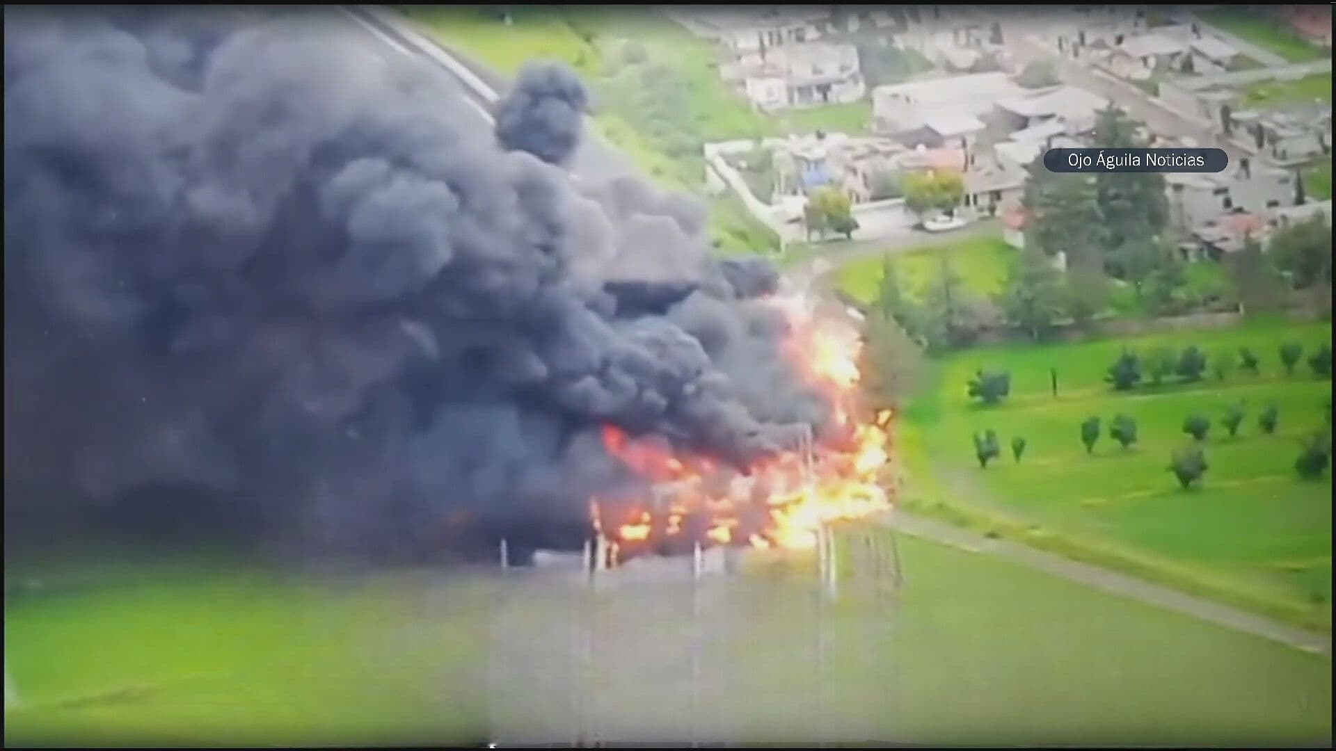 Desde el Aire: Explosión de Pipa en la Carretera Apizaco-Calpulalpan Provoca Caos en Tlaxcala