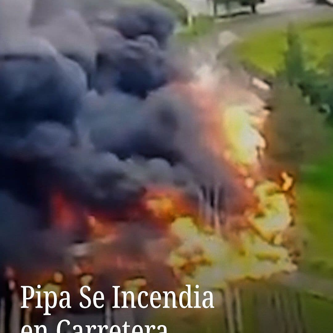 Pipa Se Incendia en Carretera Apizaco–Calpulalpan