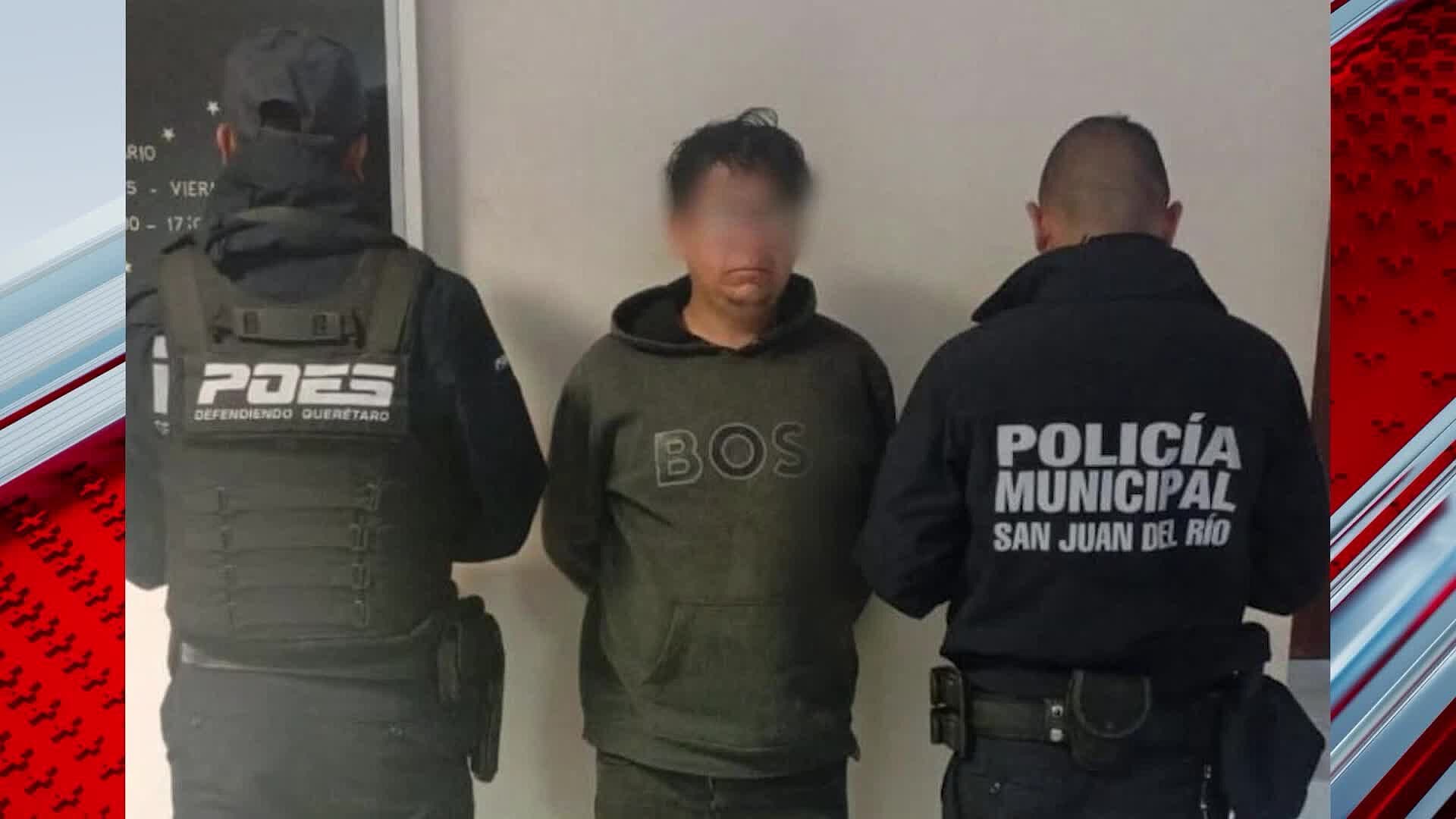 SSPM y Policía Estatal Detienen a Hombre Acusado de Violencia Familiar en San Juan del Río