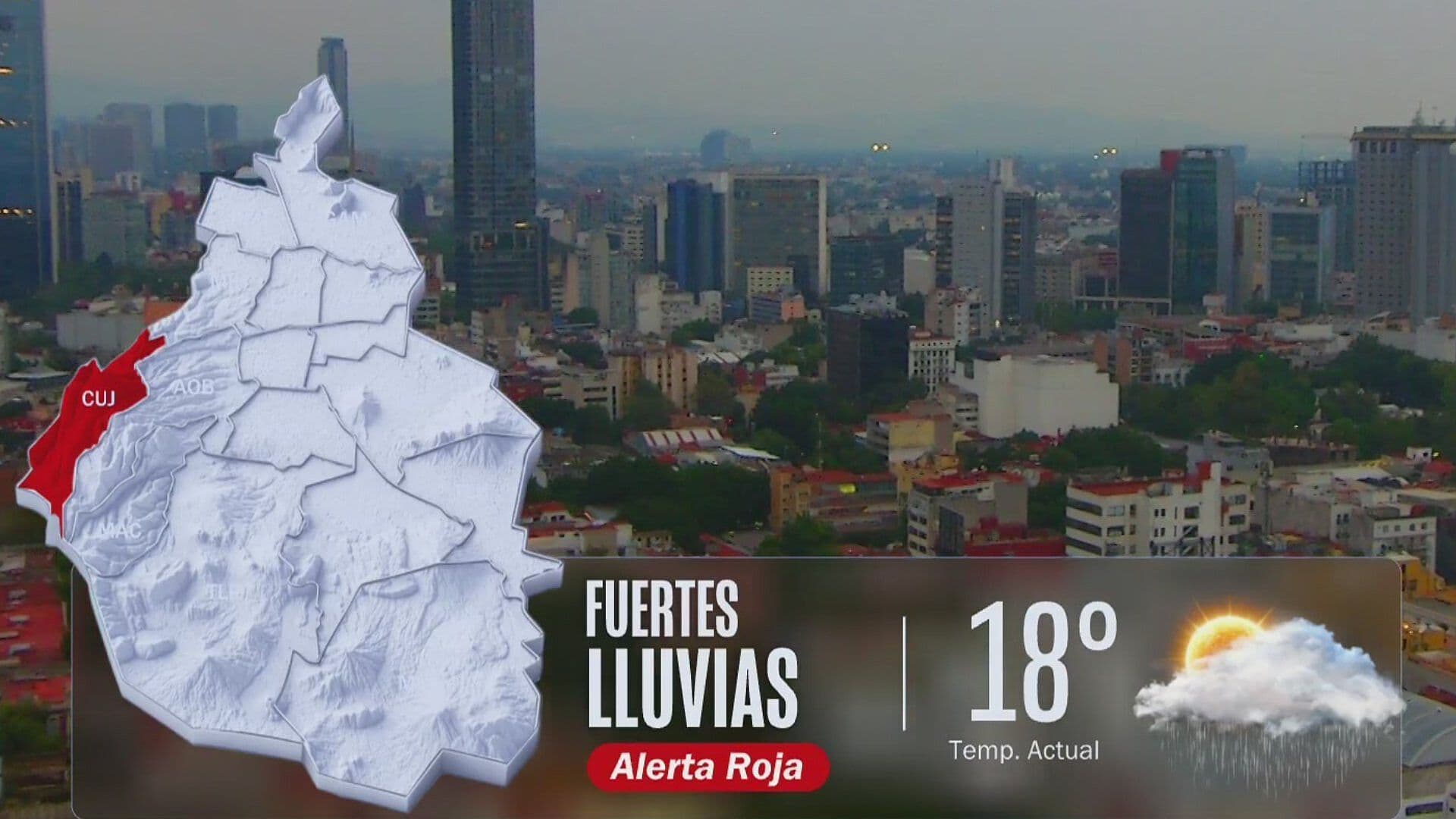 Emiten Alerta Roja por Lluvias en la Alcaldía Cuajimalpa, en CDMX