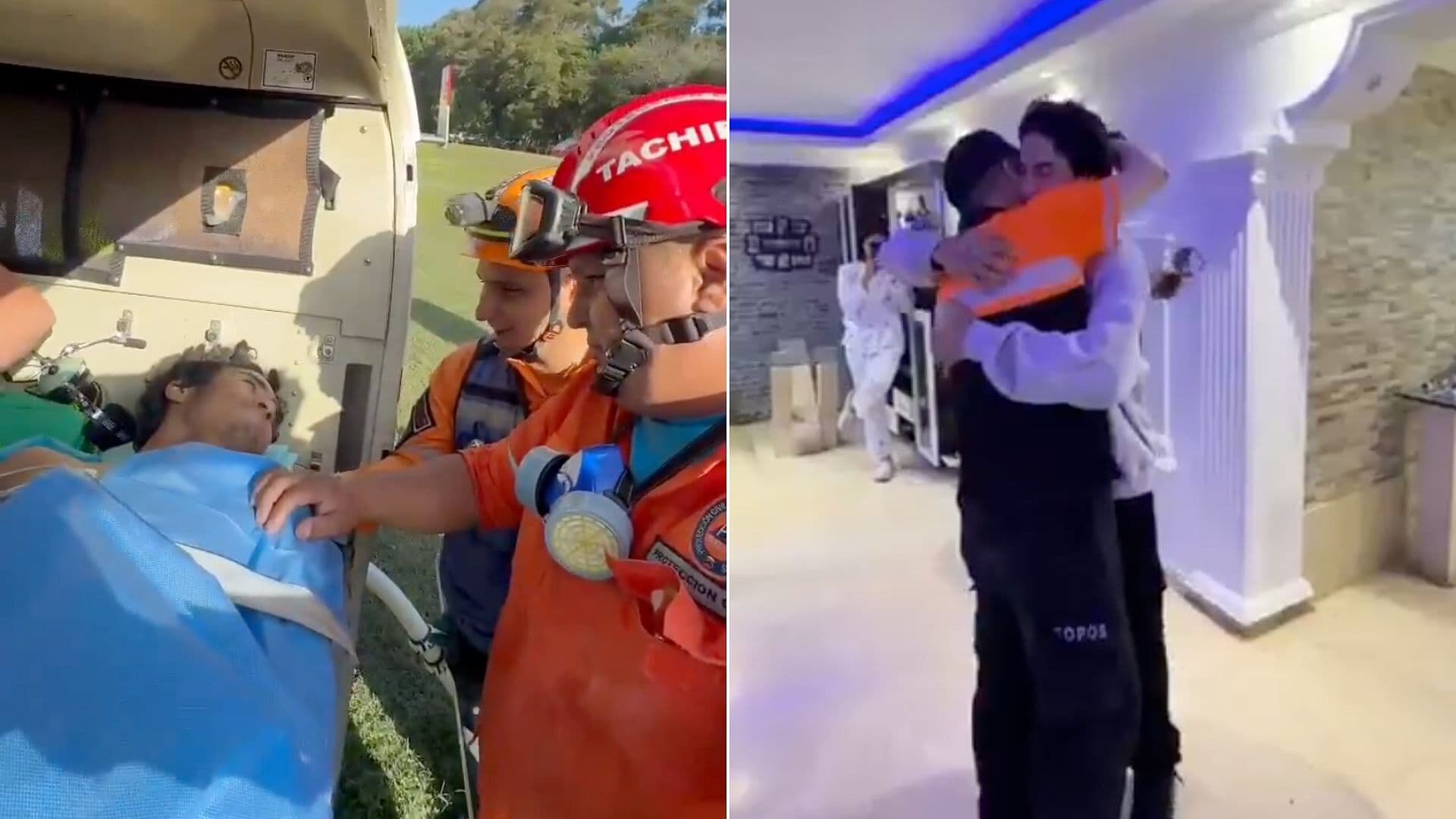 Emotivo Reencuentro de Sobreviviente con Rescatistas Mexicanos en Venezuela
