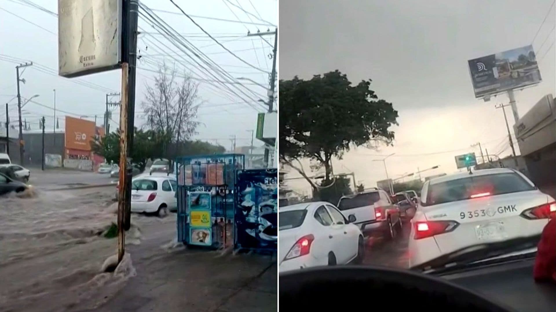 Fuertes Lluvias Afectan Aguascalientes y Jalisco con Inundaciones y Caos Vial