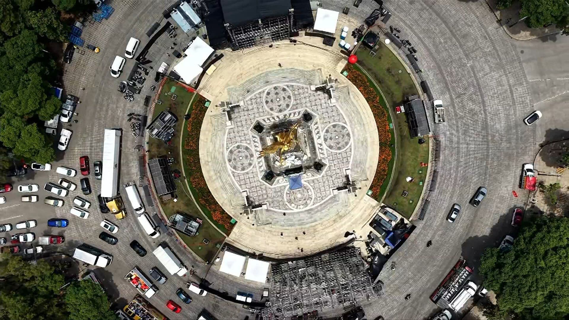 Desde el Aire; Así se ve el Tráfico Cerca de El Ángel por Desmontaje del Mundial 2026