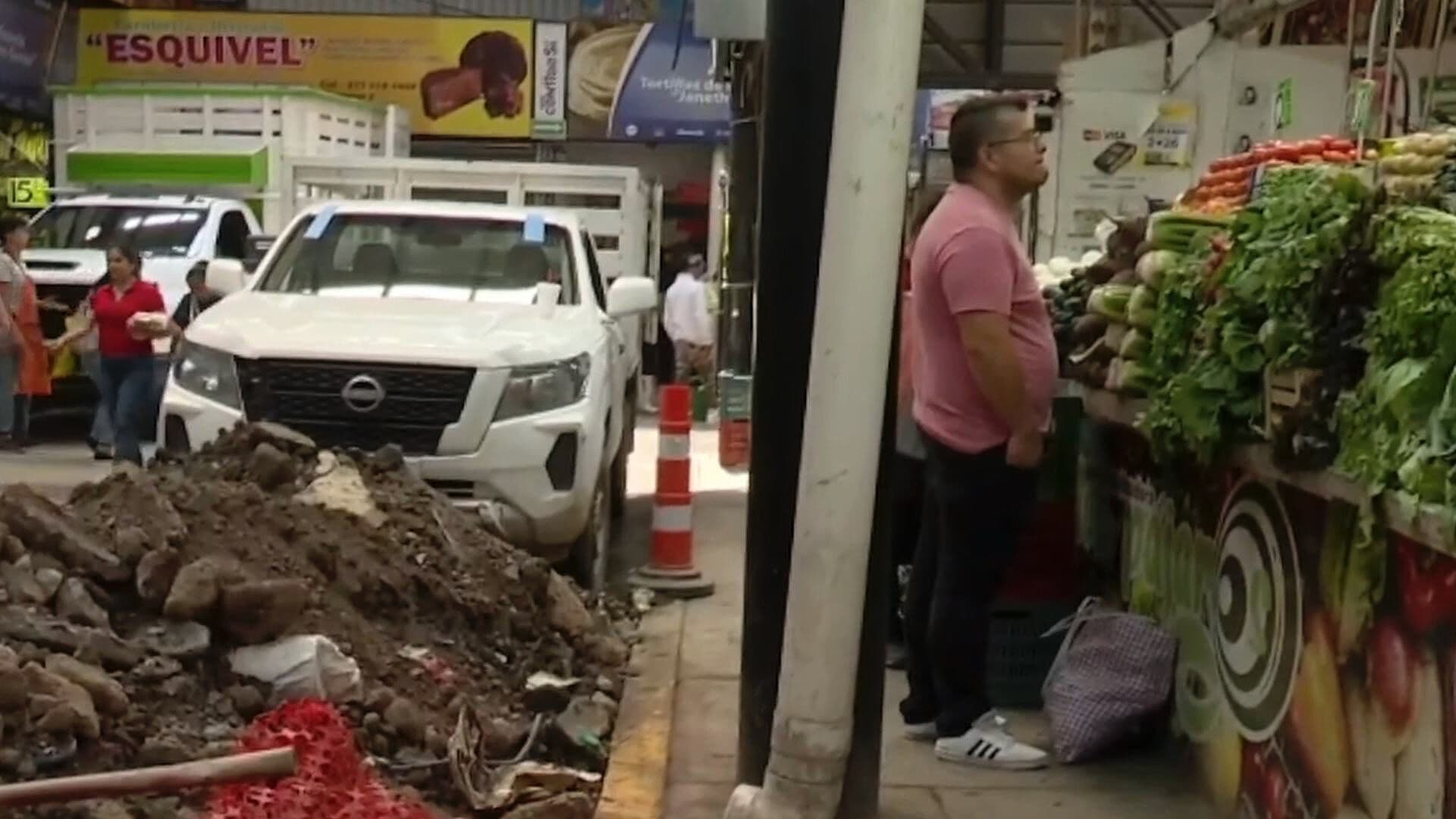 Obras al Interior del Descargue Estrella en León Afecta a los Comerciantes en sus Ventas