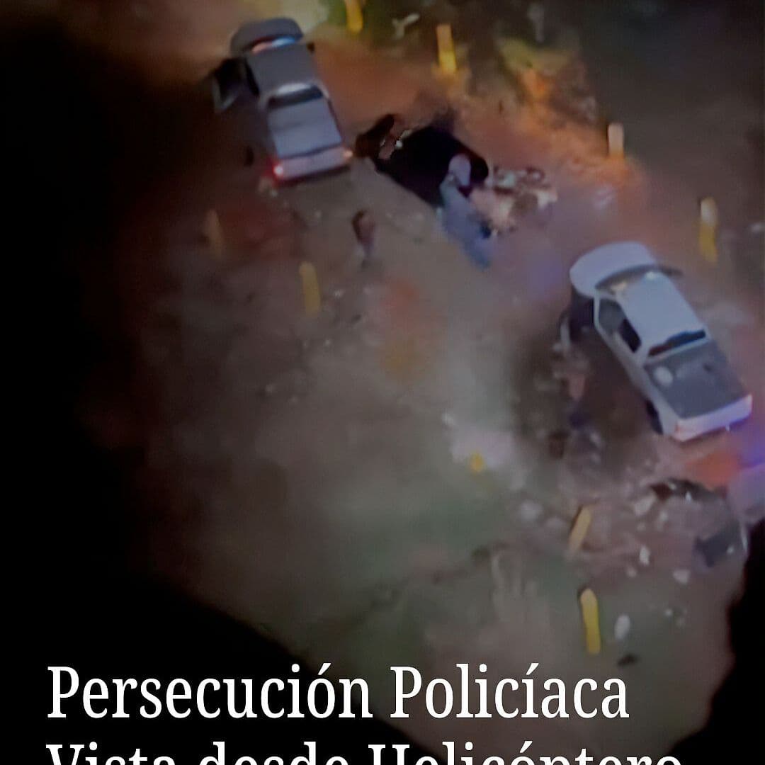 Persecución Policíaca Vista desde Helicóptero