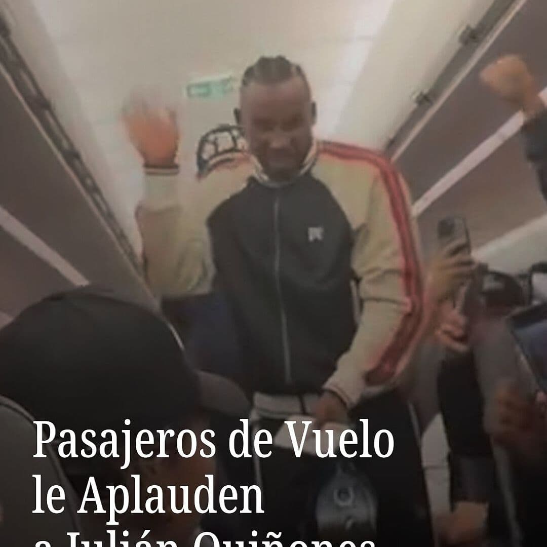 Pasajeros de Vuelo le Aplauden a Julián Quiñones