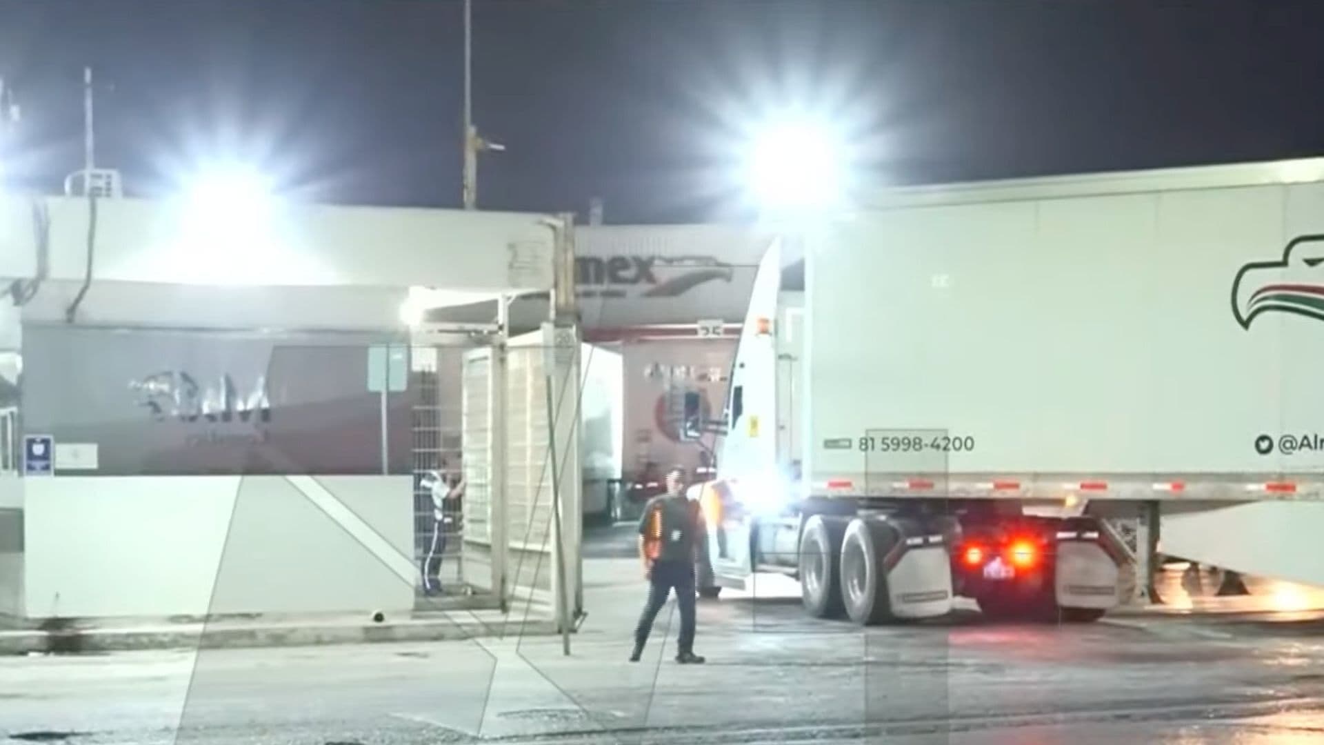 Guardia es Atropellado por Tráiler en Empresa de Transportes en Monterrey, NL