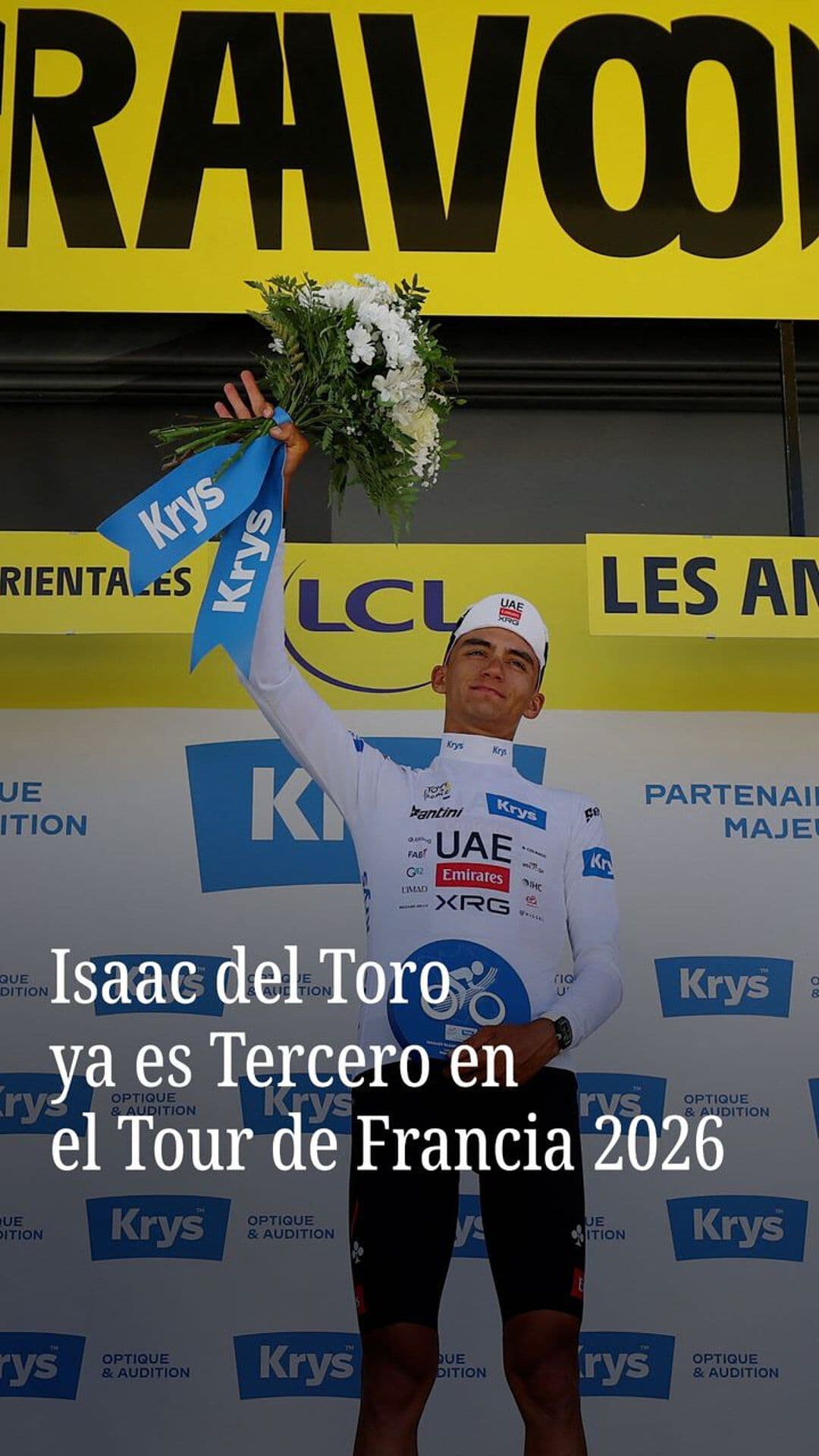 Isaac del Toro Ya es Tercero en el Tour de Francia 2026