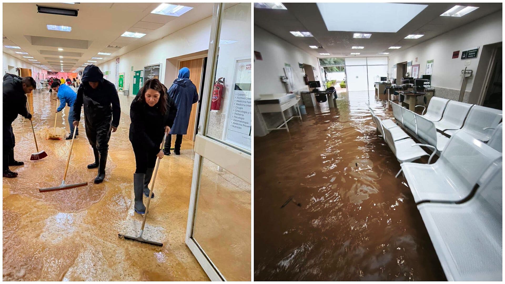 Lluvias HOY en Edomex: Se Inunda Hospital IMSS-Bienestar en Amanalco
