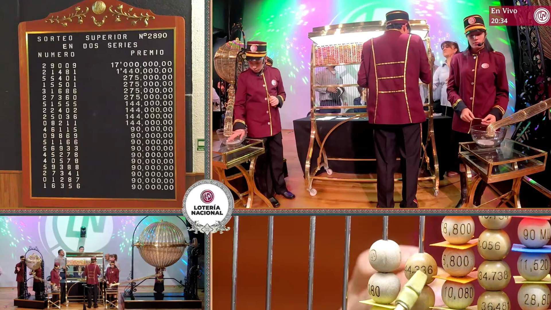 Resultado Premio Mayor Sorteo Superior 2890 de la Lotería Nacional de Hoy 10 de Julio 2026