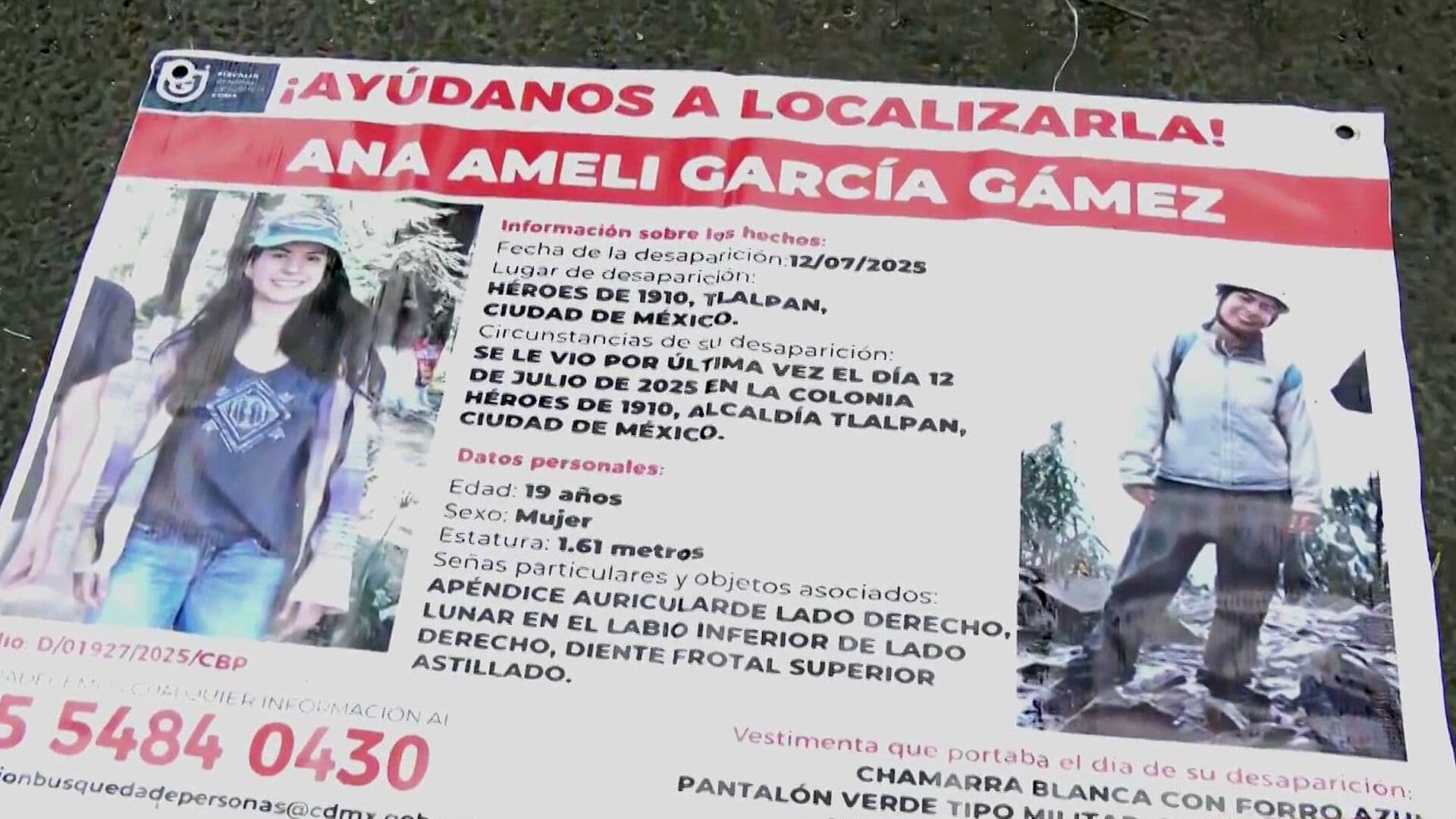 Familia Exige Justicia por Ana Amelí a un Año de su Desaparición en CDMX