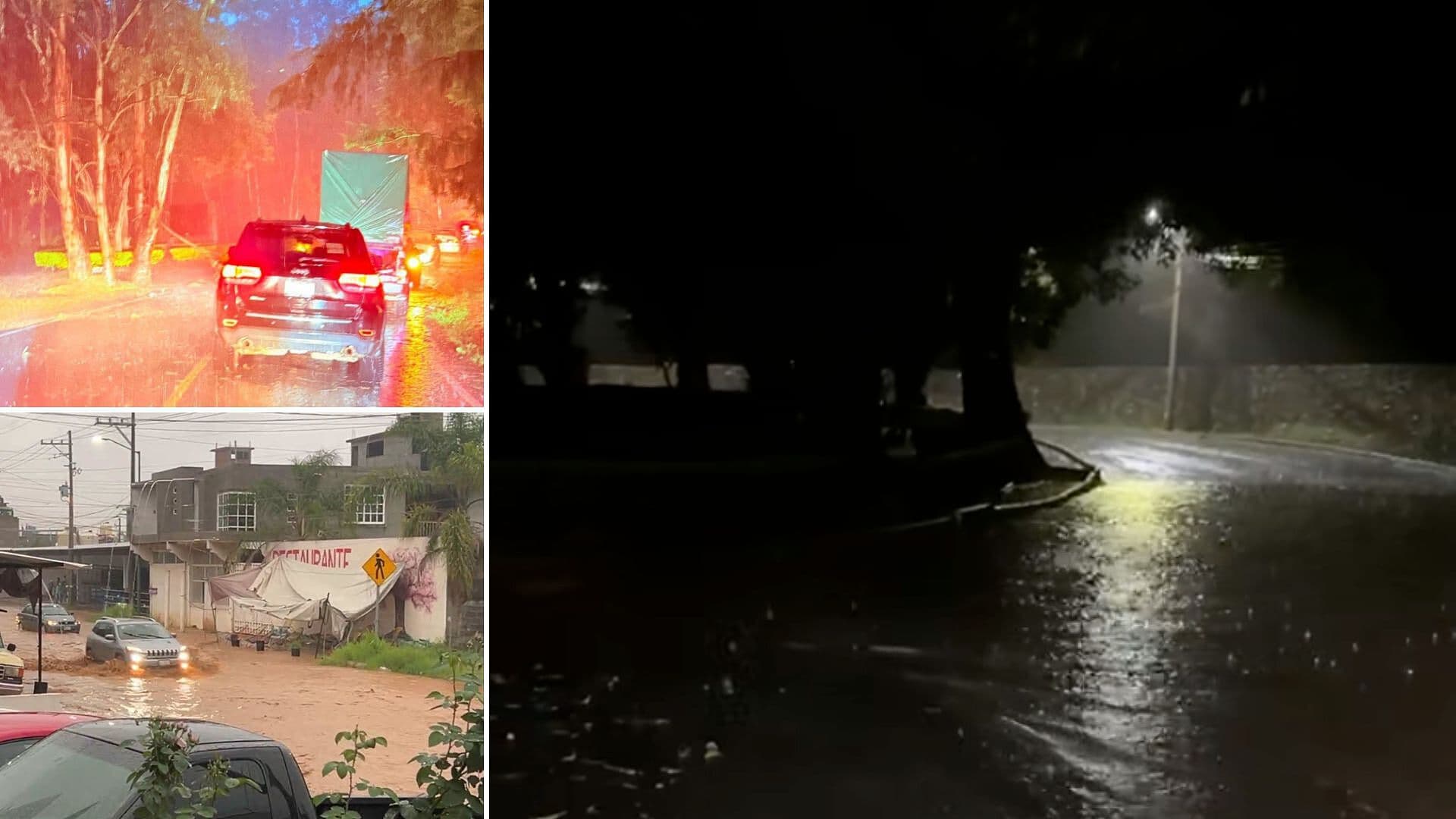Lluvias Inundan Calles y Dejan Cortes de Luz en Valle de Bravo, Edomex