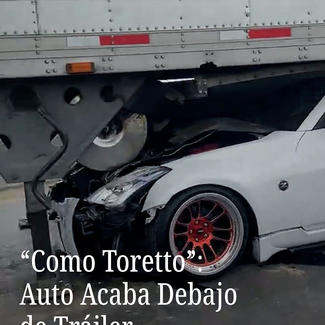 "Como Toretto": Auto Acaba Debajo de Tráiler