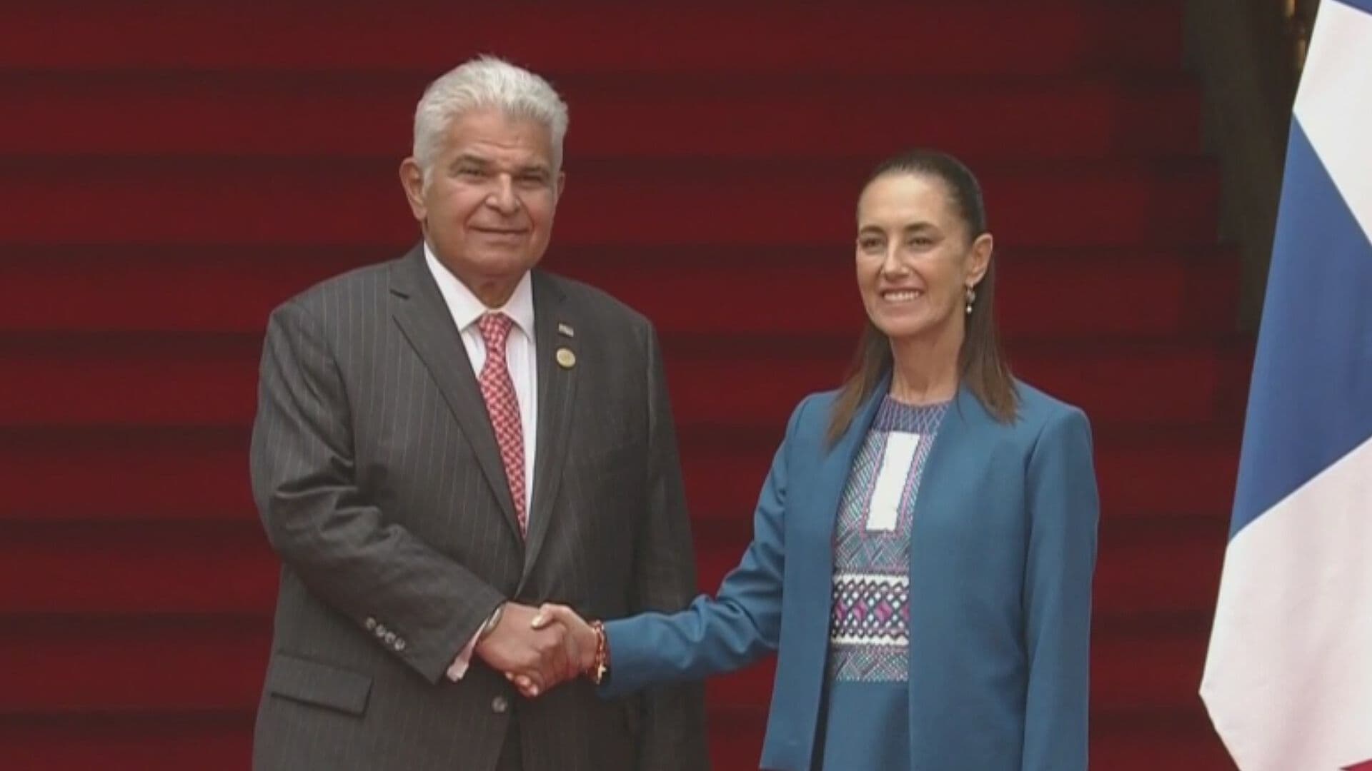 Sheinbaum Encabeza Ceremonia para Recibir a José Raúl Mulino, Presidente de Panamá