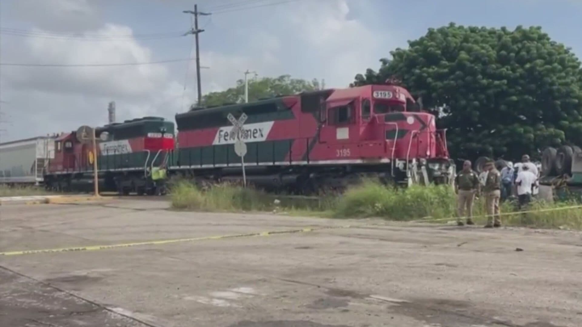 Tren Embiste Plataforma de Tráiler en Miramar, Tamaulipas