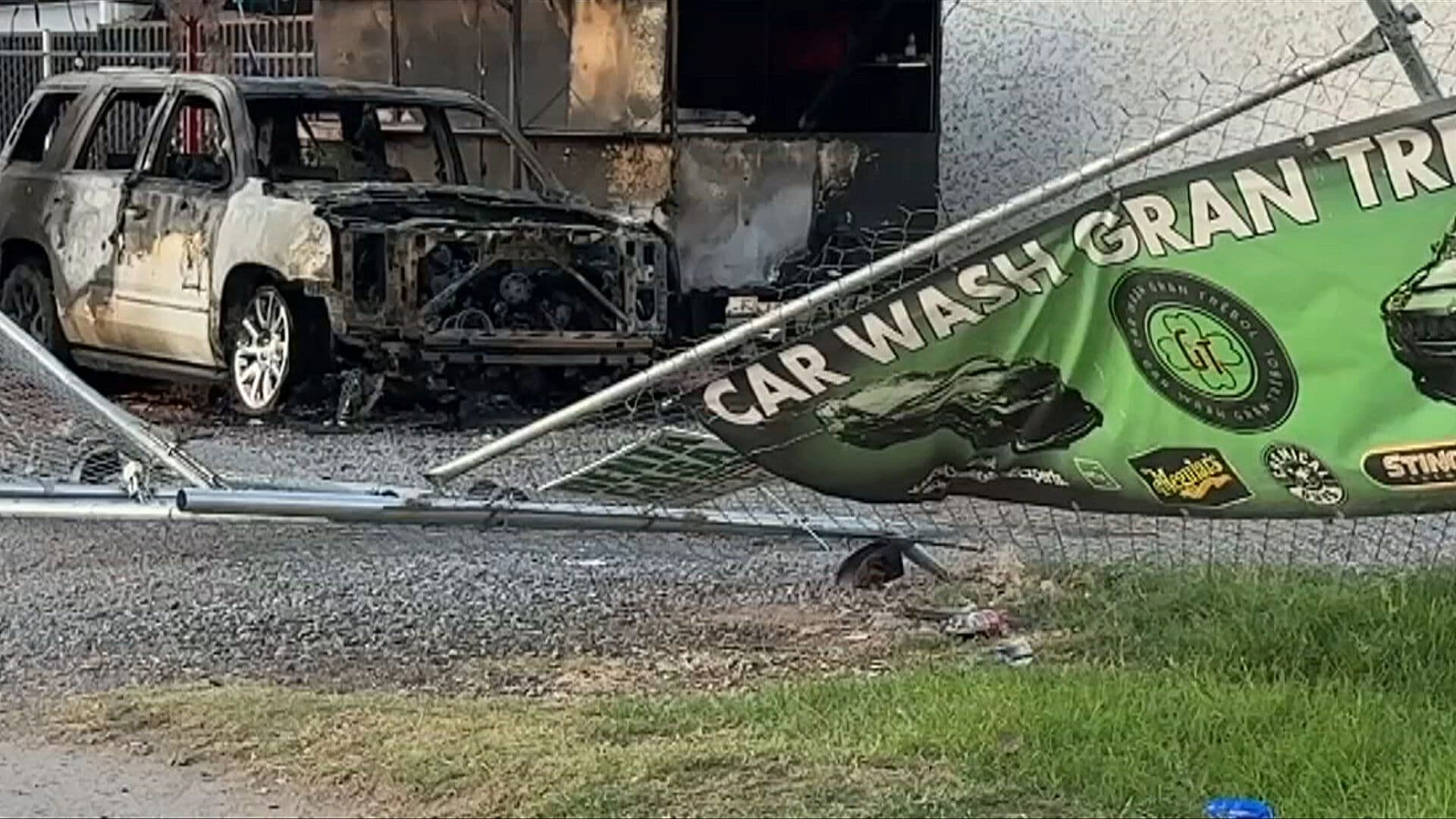 Incendian Intencionalmente un Autolavado en Ciudad Juárez, Chihuahua