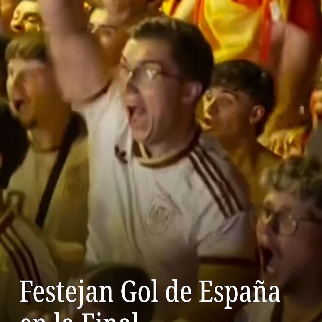 Festejan Gol de España en la Final