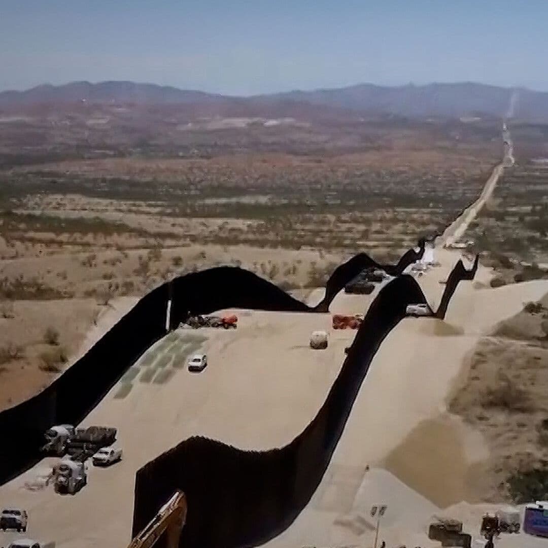 Nuevo Muro de Trump Visto desde el Aire