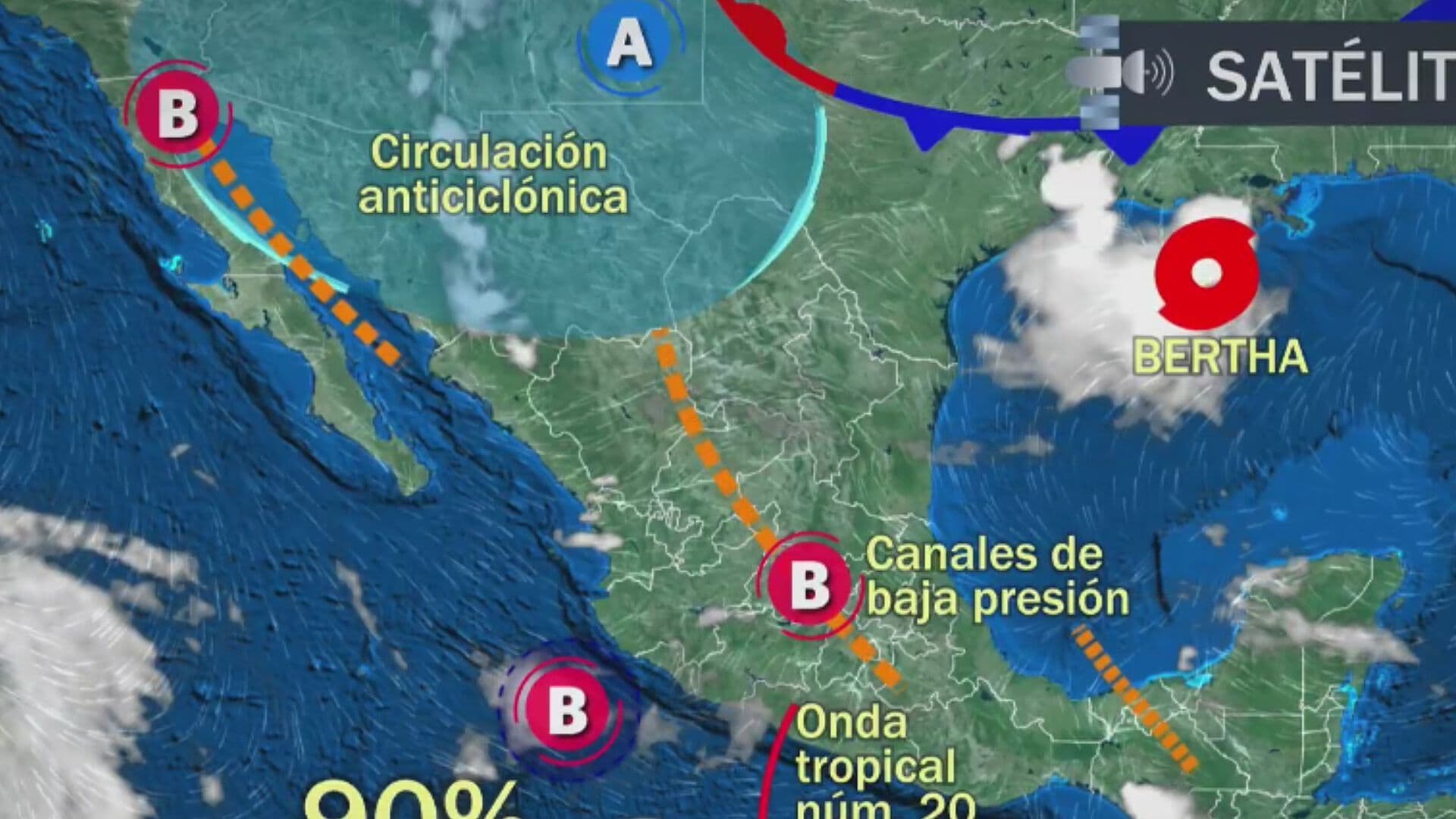 Tormenta Tropical Bertha Avanza a Texas este Jueves 23 de Julio