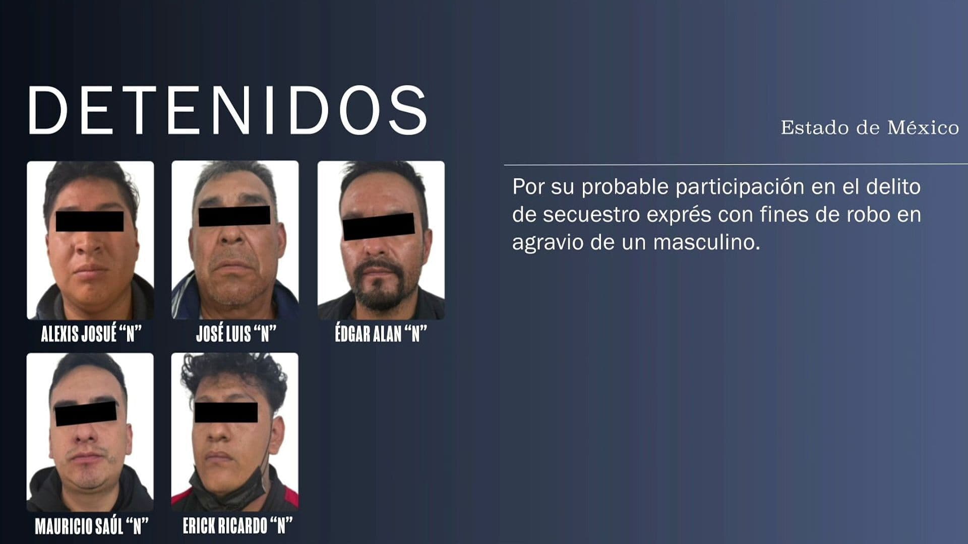 Capturaron a Cinco Presuntos Secuestradores Exprés en Cuautitlán Izcalli, Edomex