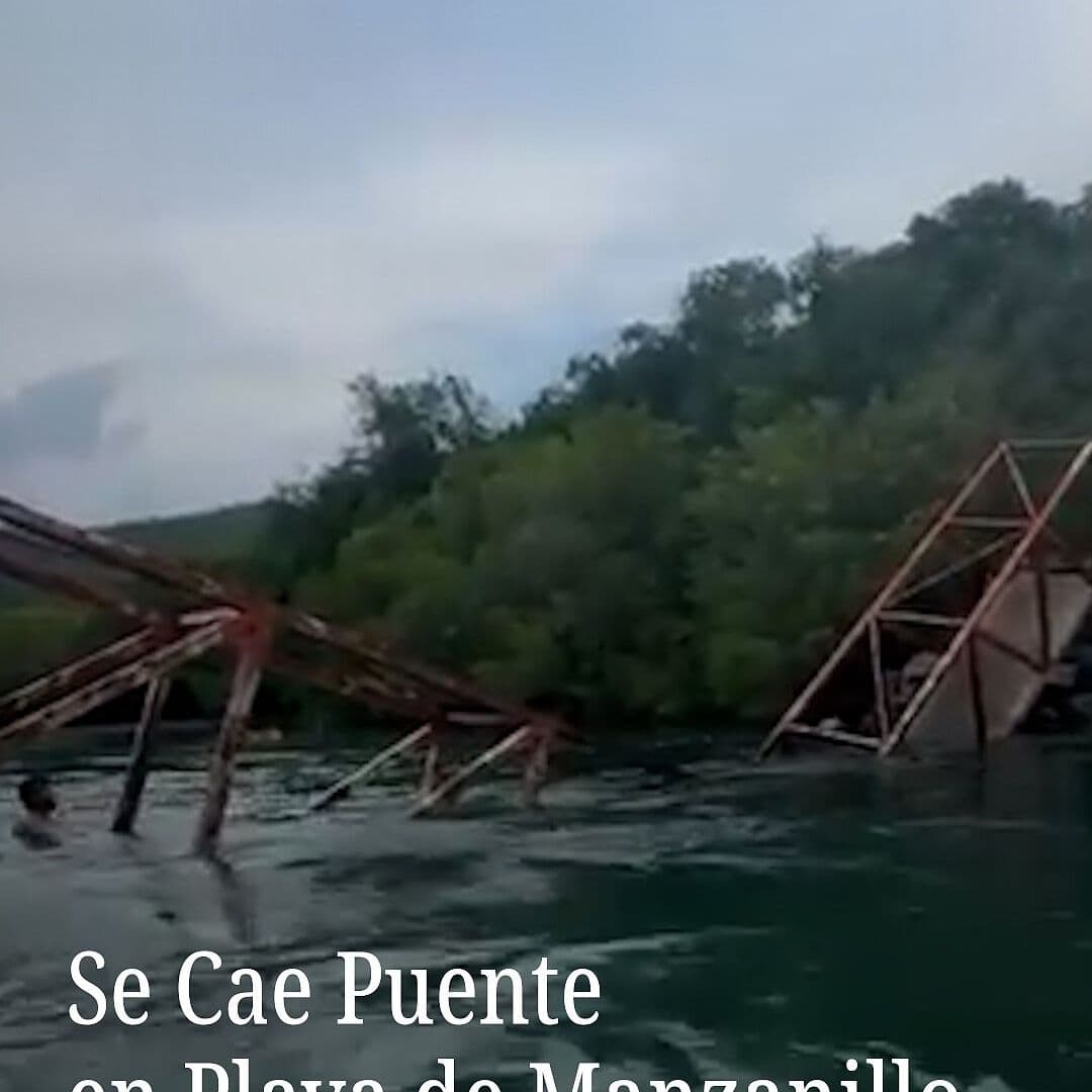 Se Cae Puente en Playa de Manzanillo