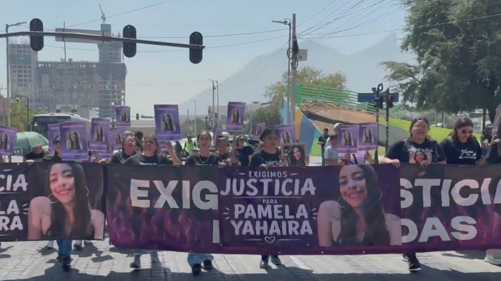 Marchan por Pamela Yahaira; Exigen Justicia Familiares y Colectivos de Nuevo León