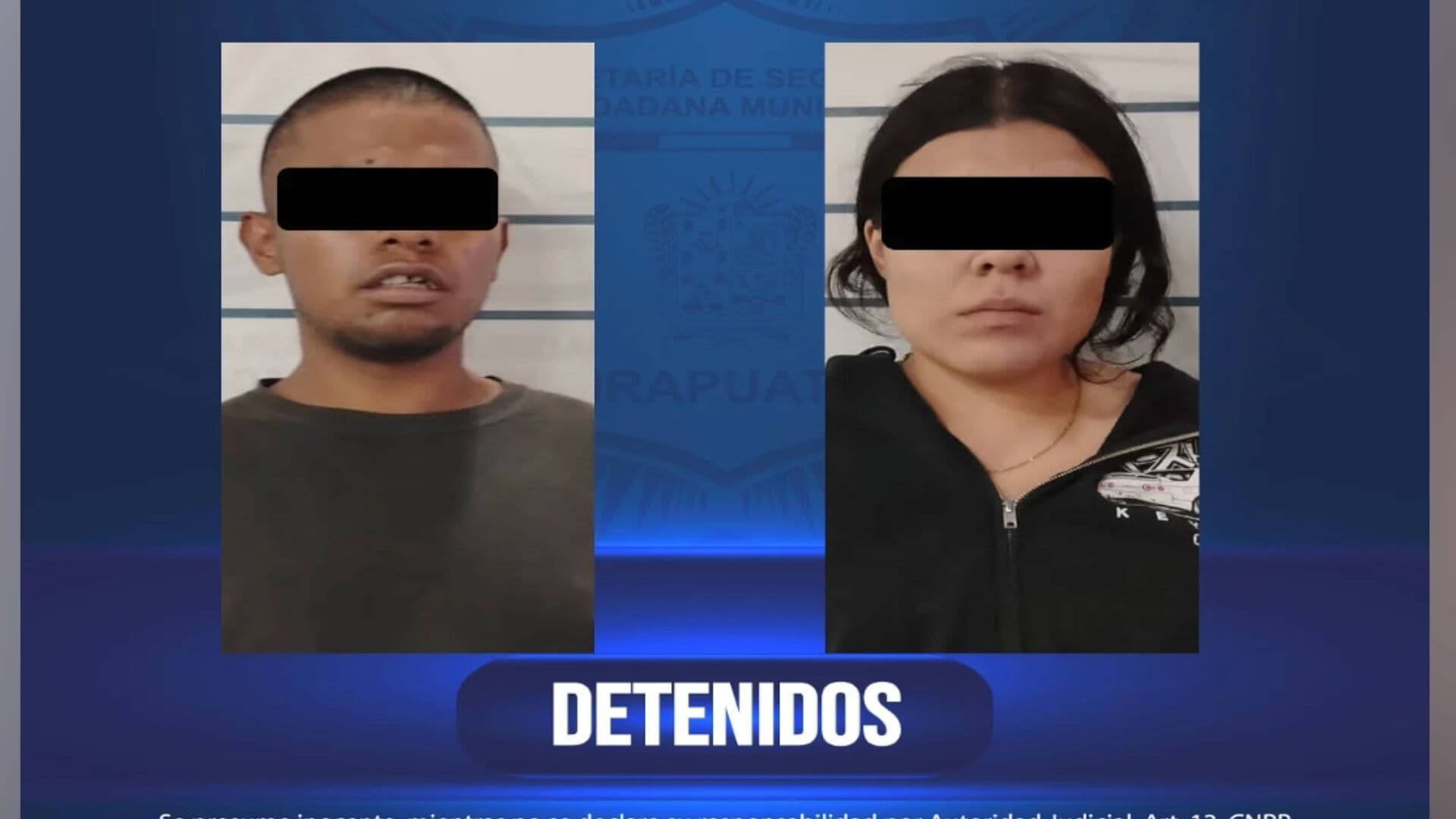 Pareja es Detenida Tras Presuntamente Robar una Tienda de Conveniencia en Las Huertas en Irapuato