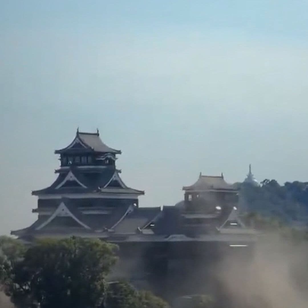 Así se Sacudió el Castillo de Kumamoto Durante el Sismo