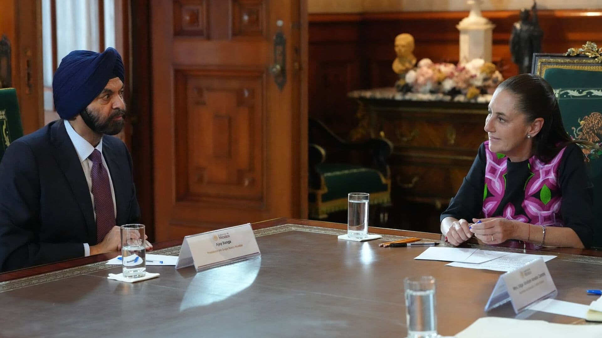 Claudia Sheinbaum Se Reúne con Ajay Banga, Presidente del Grupo Banco Mundial