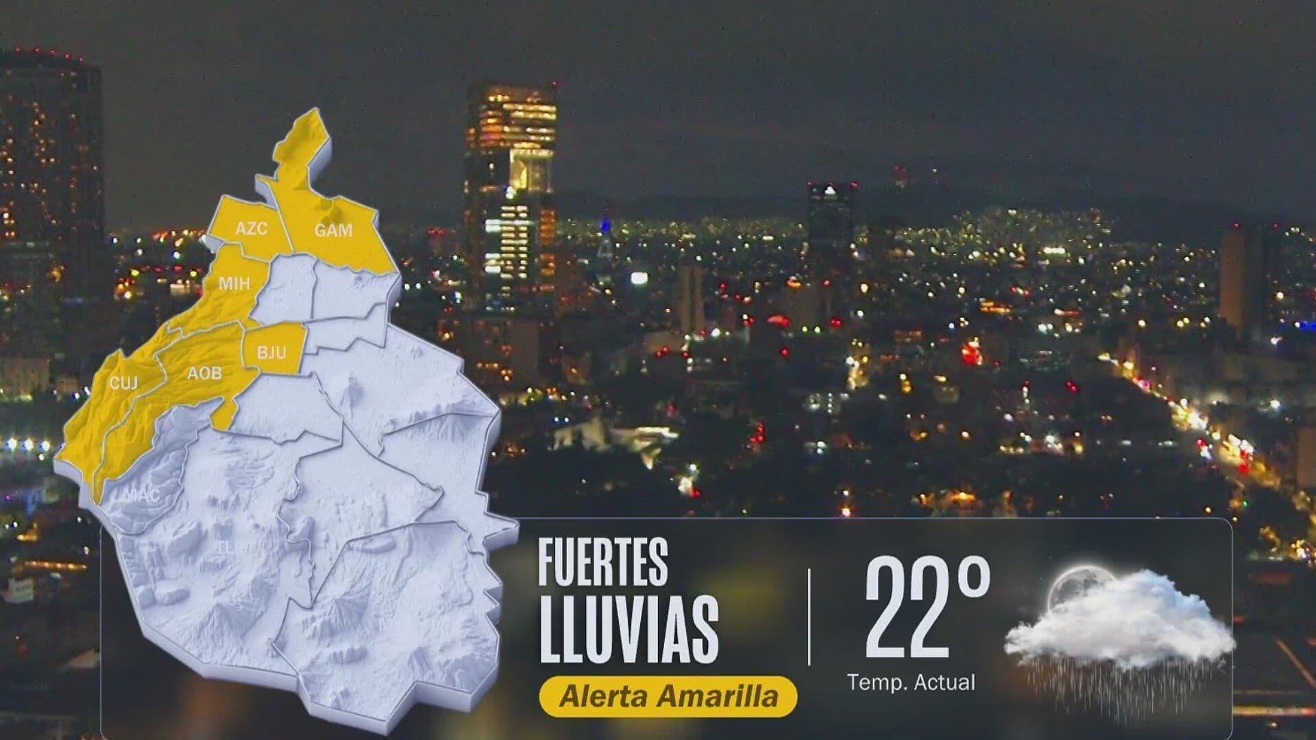 Emiten Alerta Amarilla por Fuertes Lluvias en Seis Alcaldías de CDMX