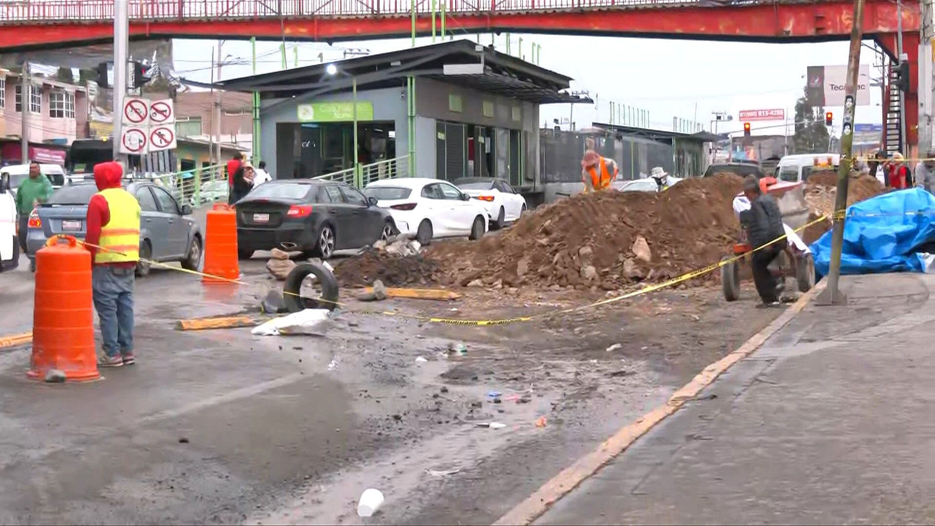 Obras Colapsan la Circulación por la Carretera México-Pachuca; Así se Ve