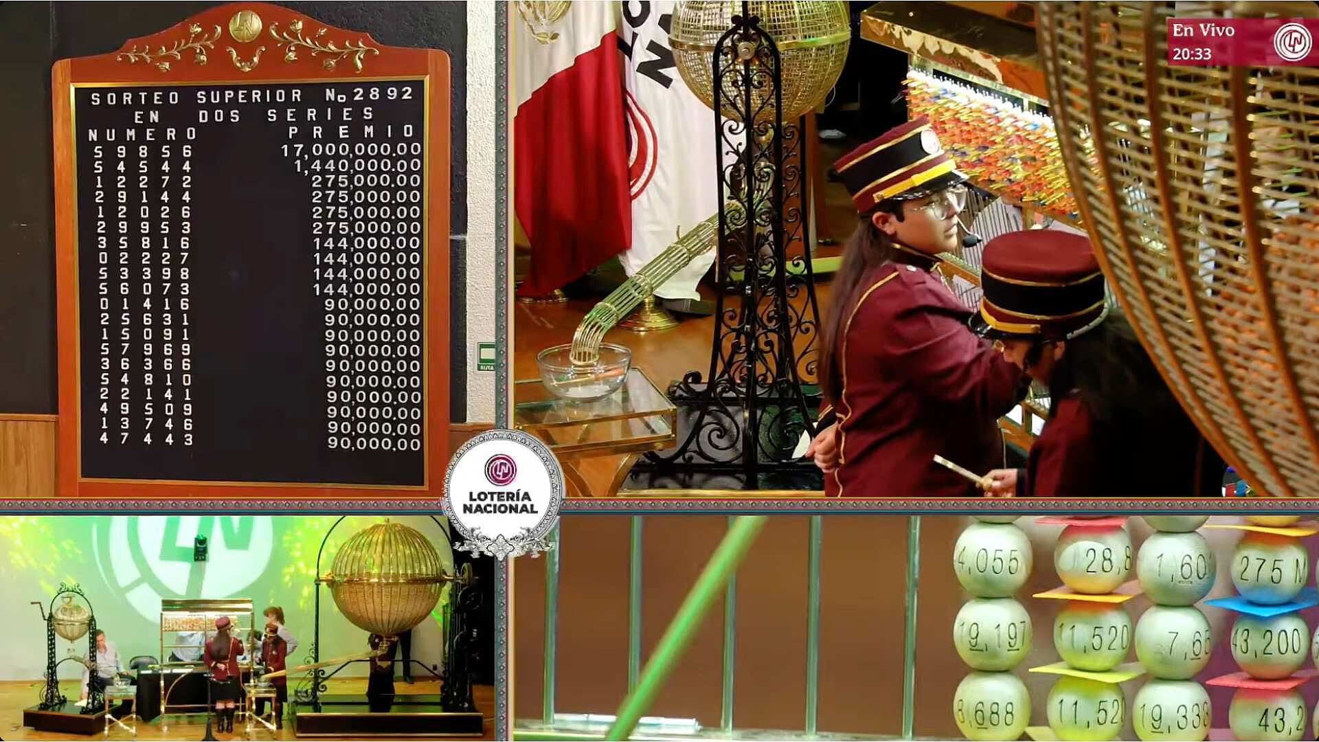 Resultado Premio Mayor Sorteo Superior 2892 de la Lotería Nacional de Hoy 31 de Julio 2026