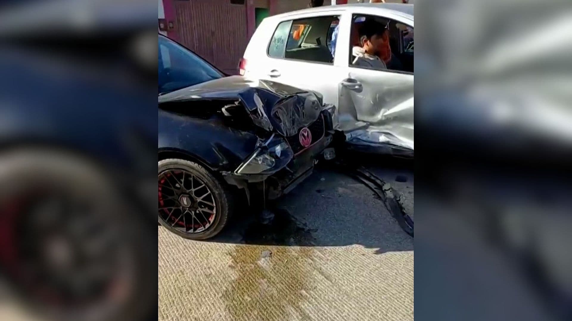 Choque Múltiple Dejó a Dos Menores Lesionados en Comitán, Chiapas