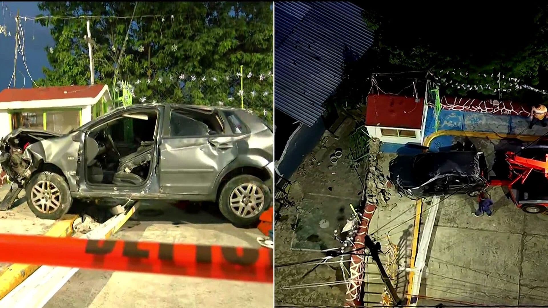 Auto Cayó a Barranco en Naucalpan, Edomex; Mujer Fue Hospitalizada y el Chofer Detenido