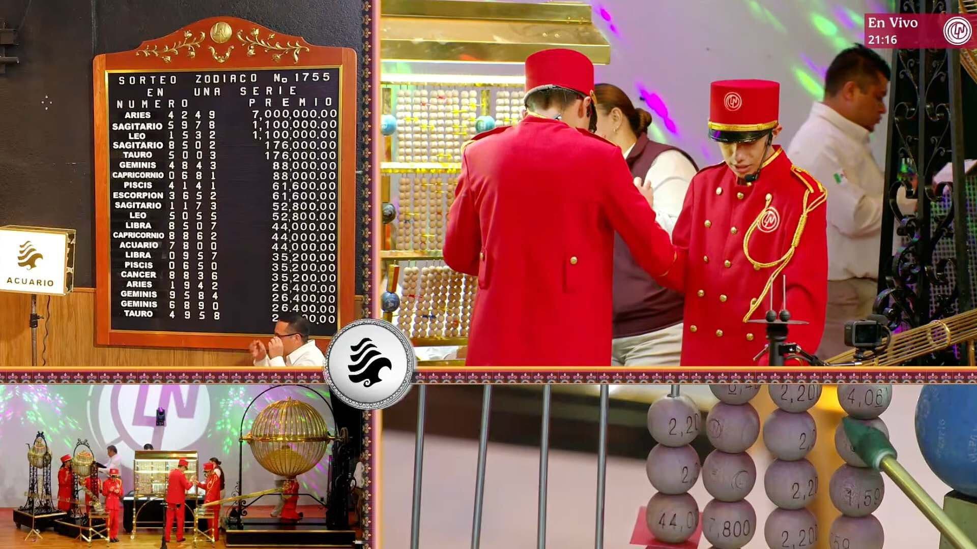 Resultado Premio Mayor Sorteo Zodiaco 1755 de la Lotería Nacional Hoy 2 de Agosto del 2026