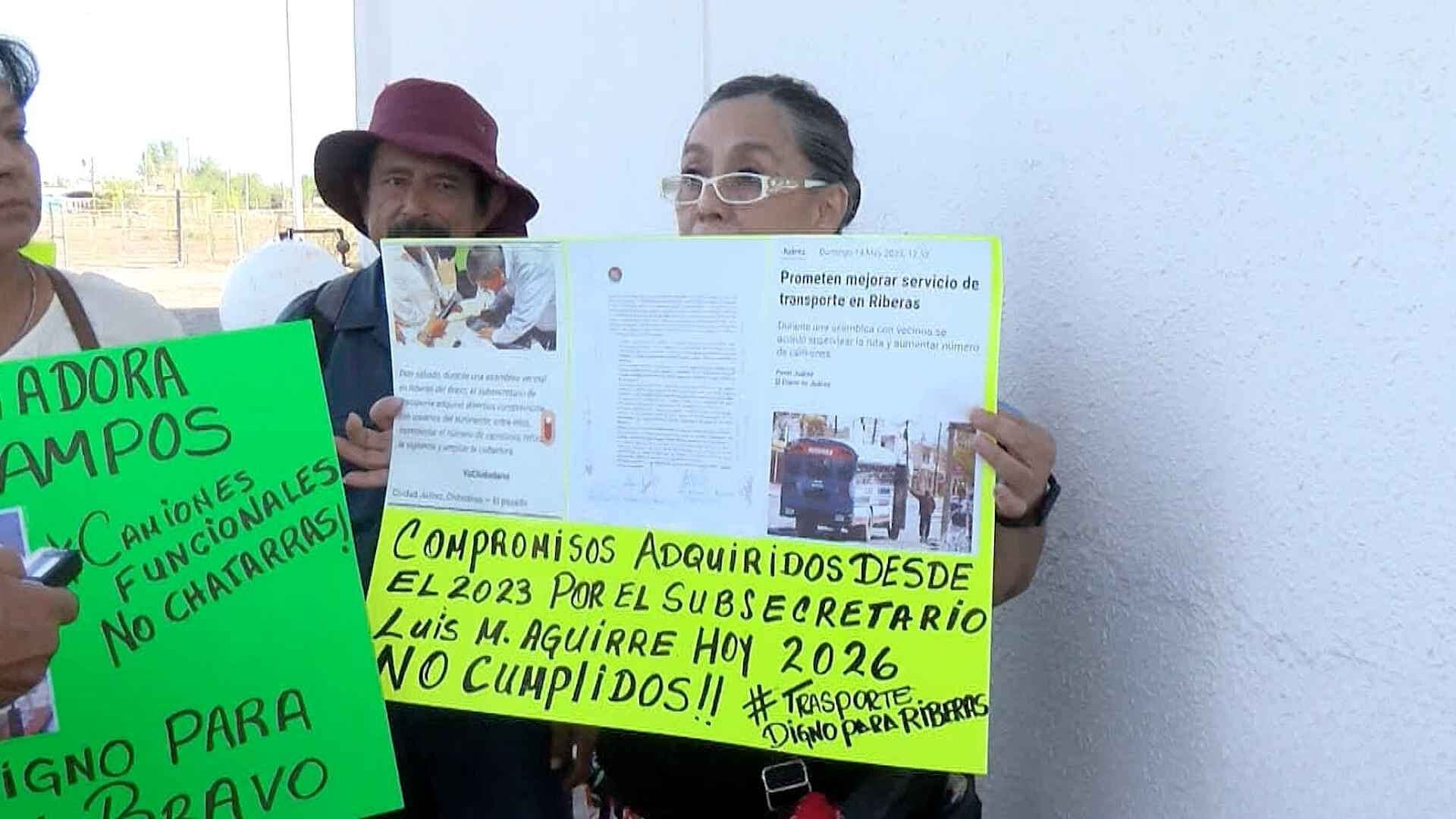 Vecinos de Riberas del Bravo Denuncian Deficiencias en el Transporte Público de Ciudad Juárez