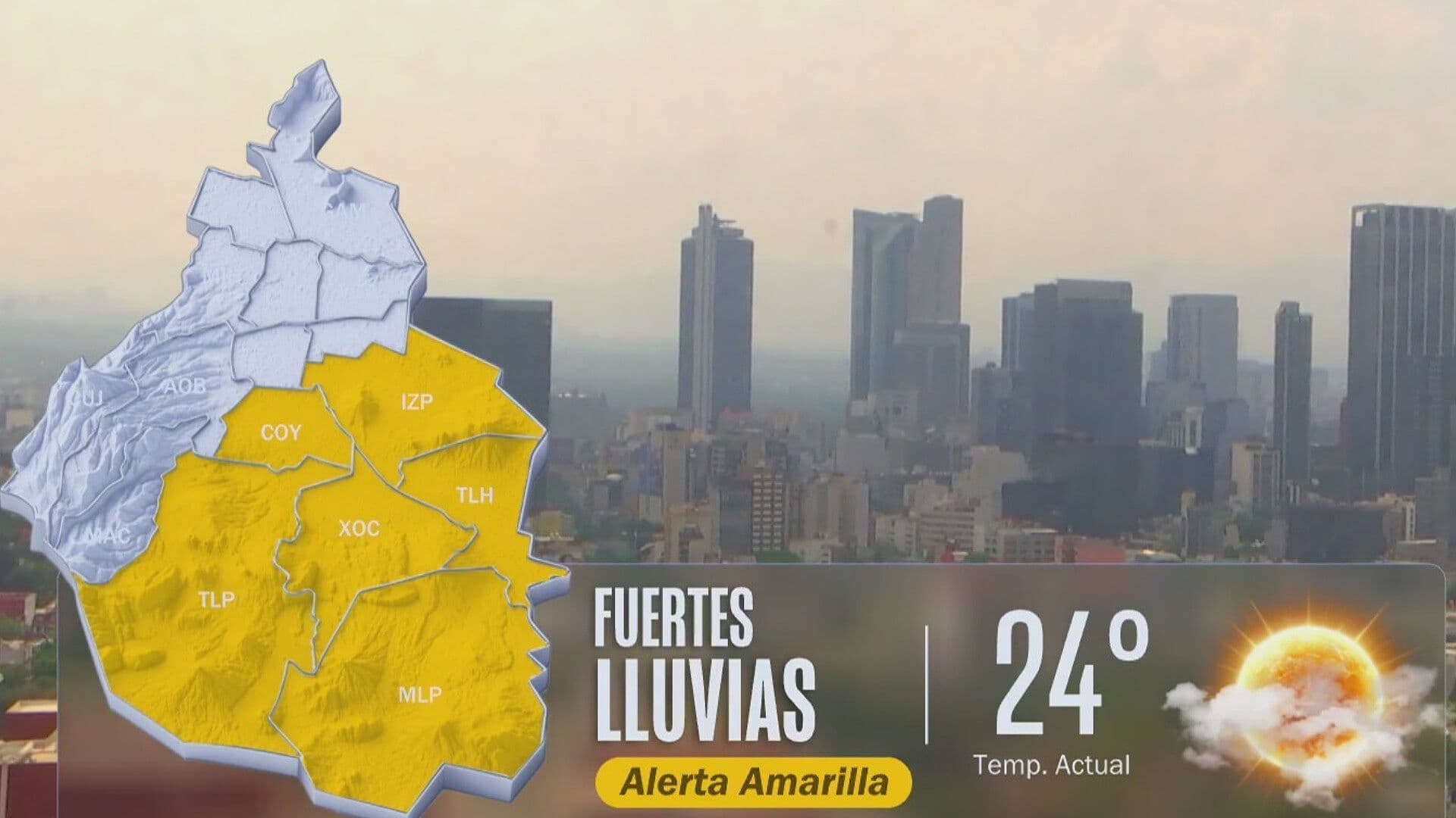 Activan Alerta Amarilla por Caída de Lluvias en el Sur de la Ciudad de México