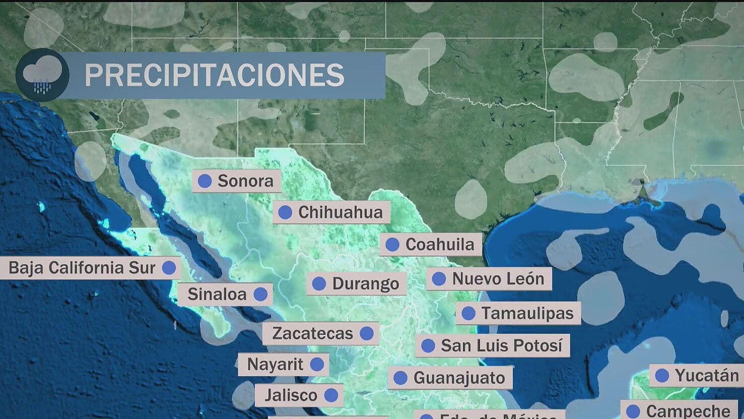 Alerta por Lluvias Muy Fuertes: Monzón Mexicano y Onda Tropical 24 Impactarán Varios Estados