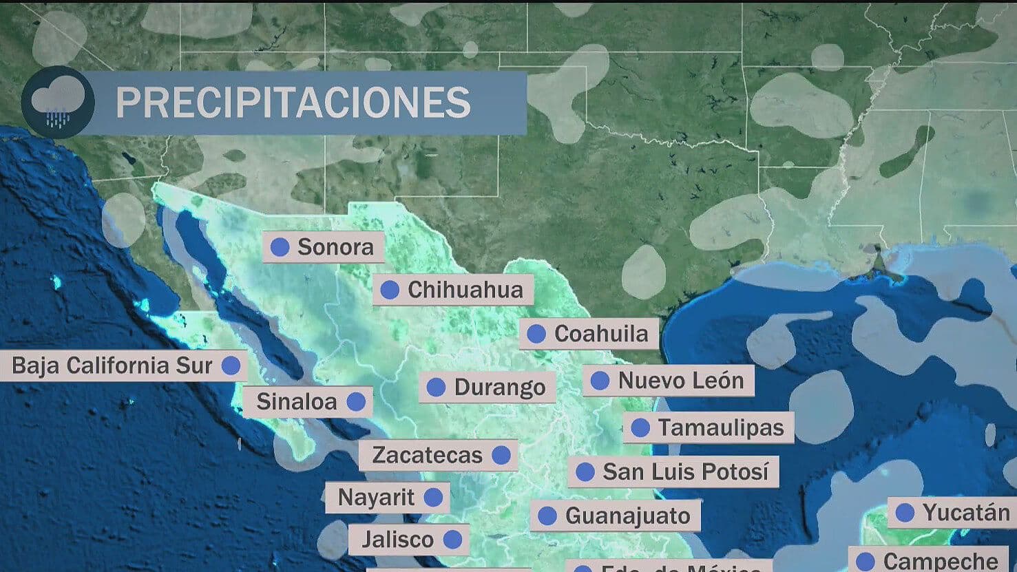 Alerta por Lluvias Muy Fuertes: Monzón Mexicano y Onda Tropical 24 Impactarán Varios Estados