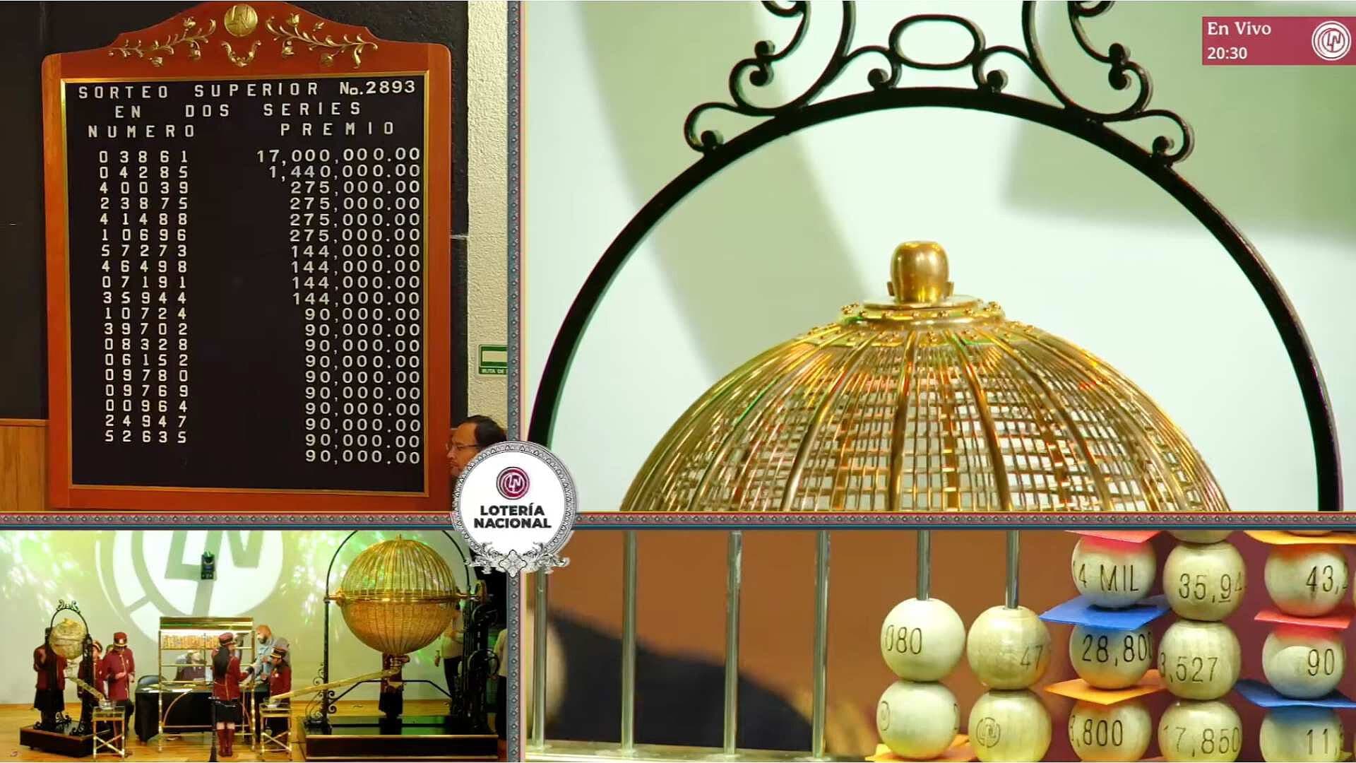 Resultado Premio Mayor Sorteo Superior 2893 de la Lotería Nacional de Hoy 7 de Agosto 2026