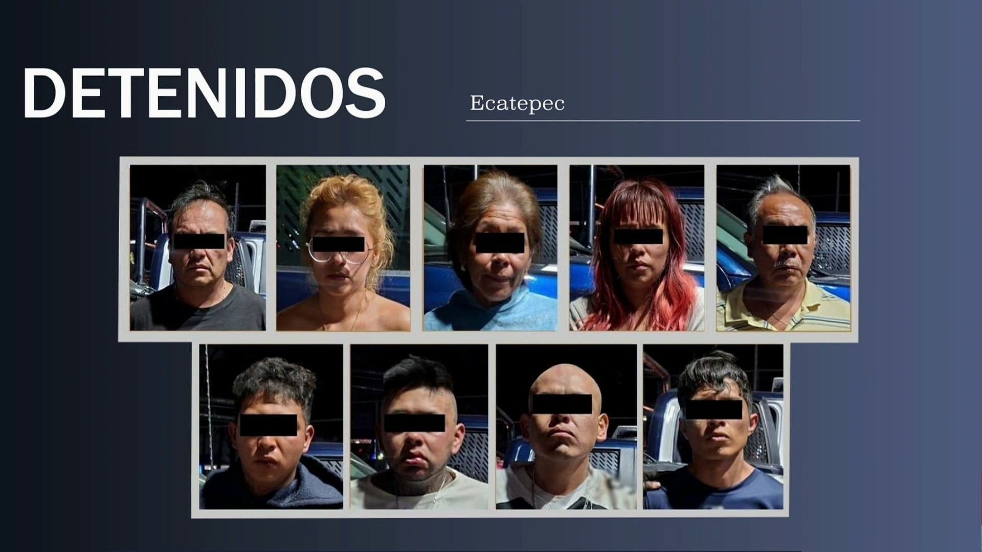 Detienen a 10 Personas por Extorsión y Homicidio en Ecatepec, Edomex