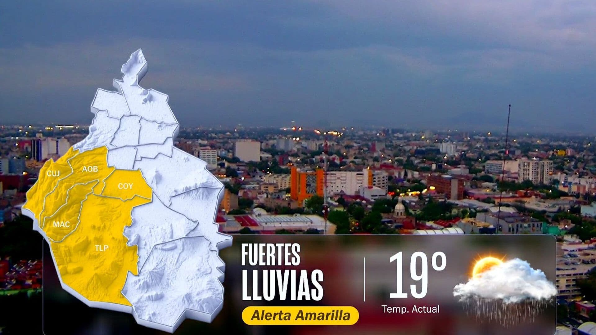 Alerta por Lluvia y Granizo en Cinco Alcaldías de la CDMX