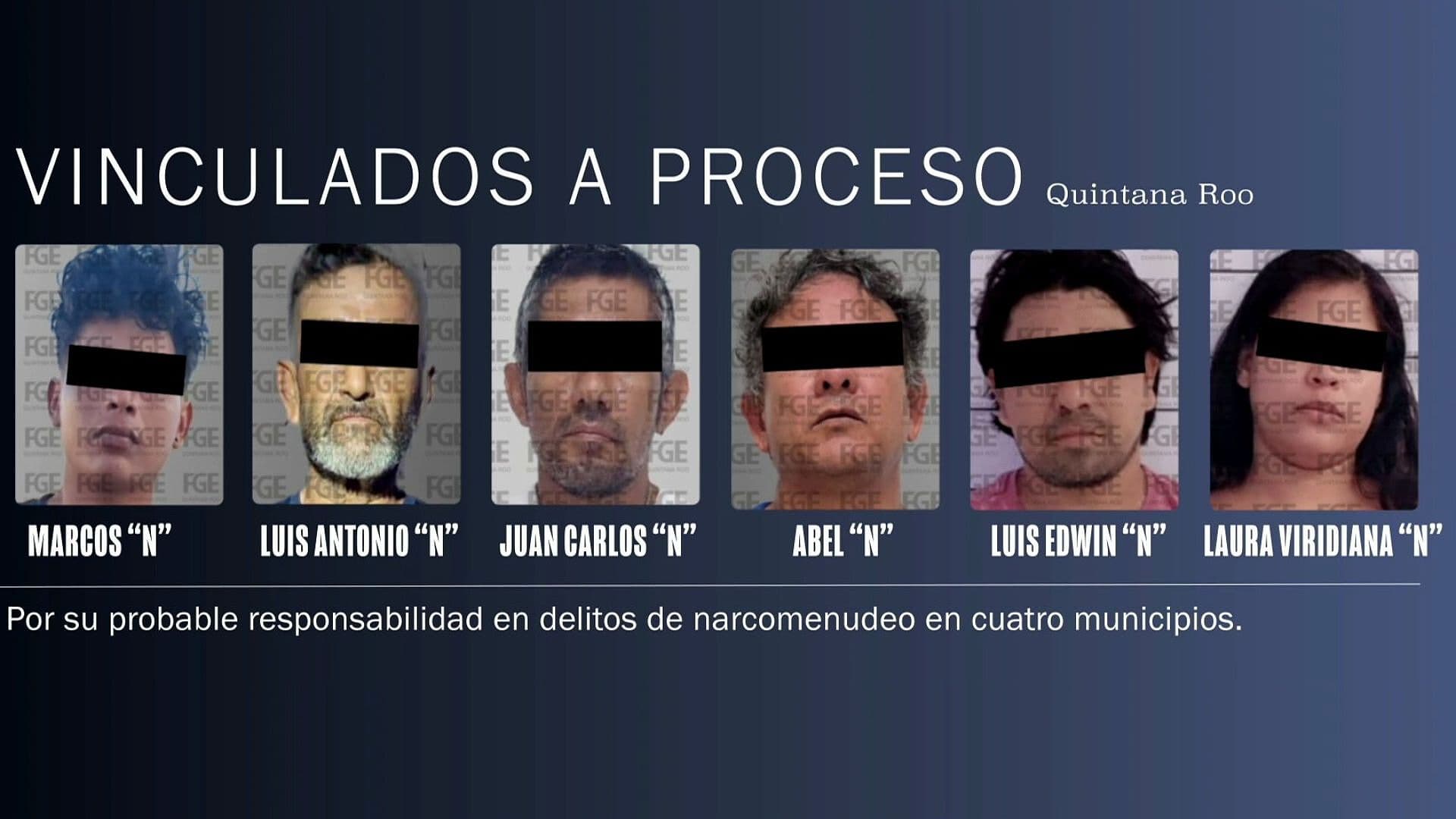 Vinculan a Proceso a Seis Personas por Narcomenudeo en Quintana Roo