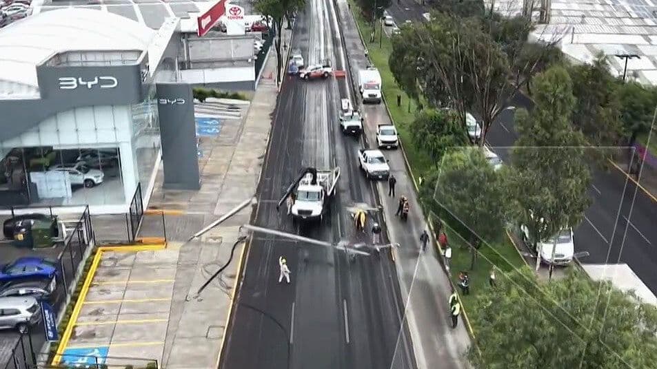 Así Se Ve desde el Aire el Cierre de la Vía Morelos en Ecatepec por Choque de Tráiler Hoy