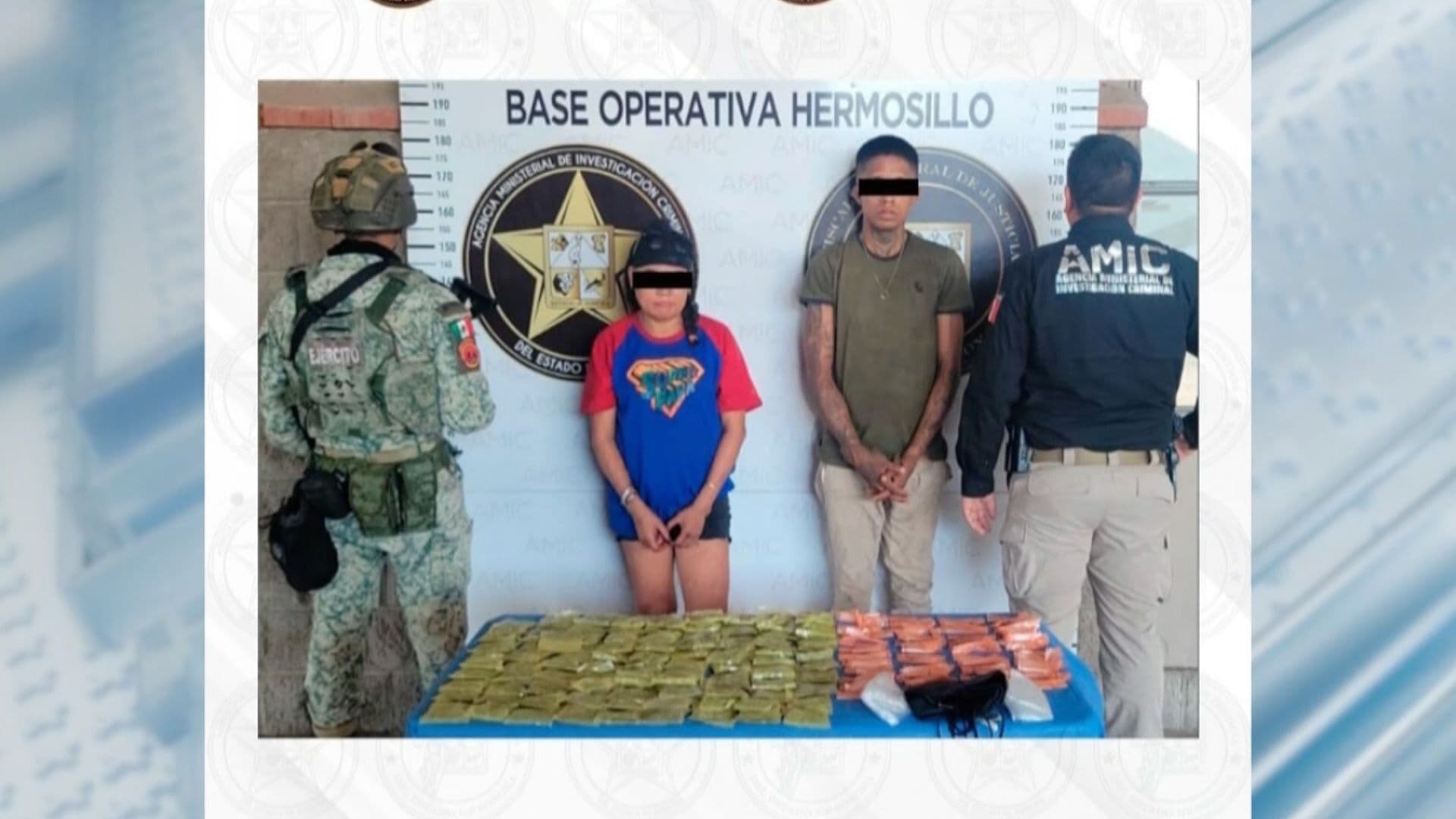 Pareja Detenida con Más de 100 Envoltorios de Narcóticos en el Centro de Hermosillo