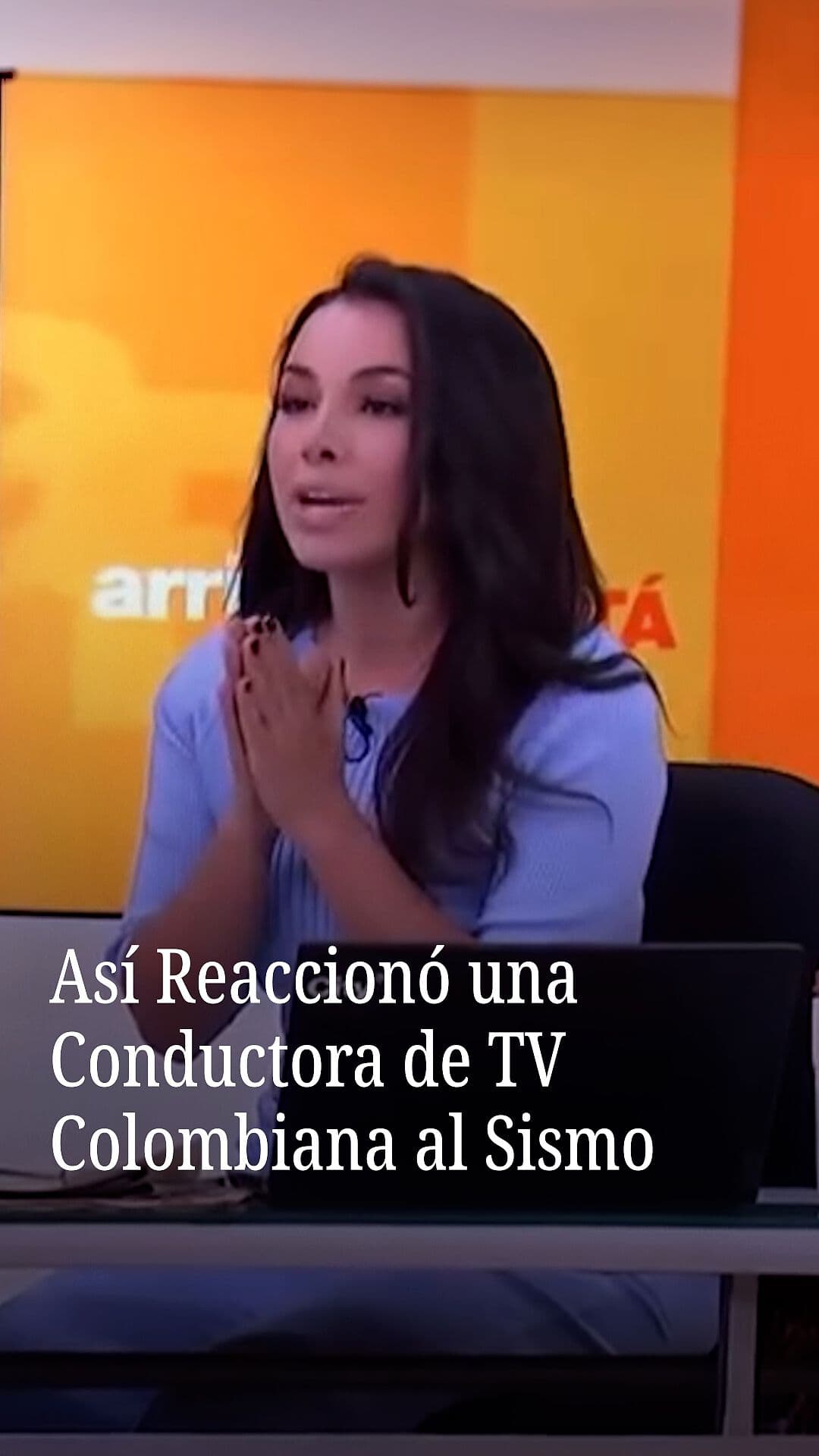 Así Reaccionó una Conductora de TV Colombiana al Sismo