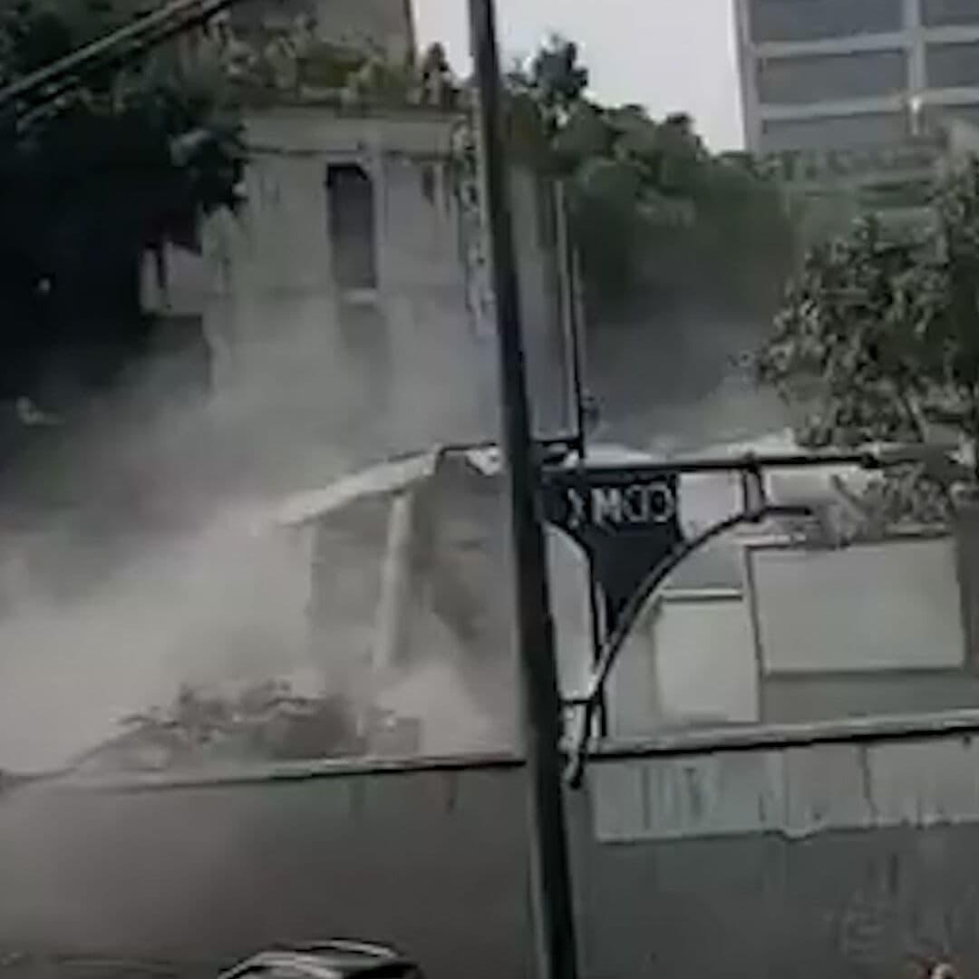 Así se Derrumbó Edificio en Viaducto Miguel Alemán
